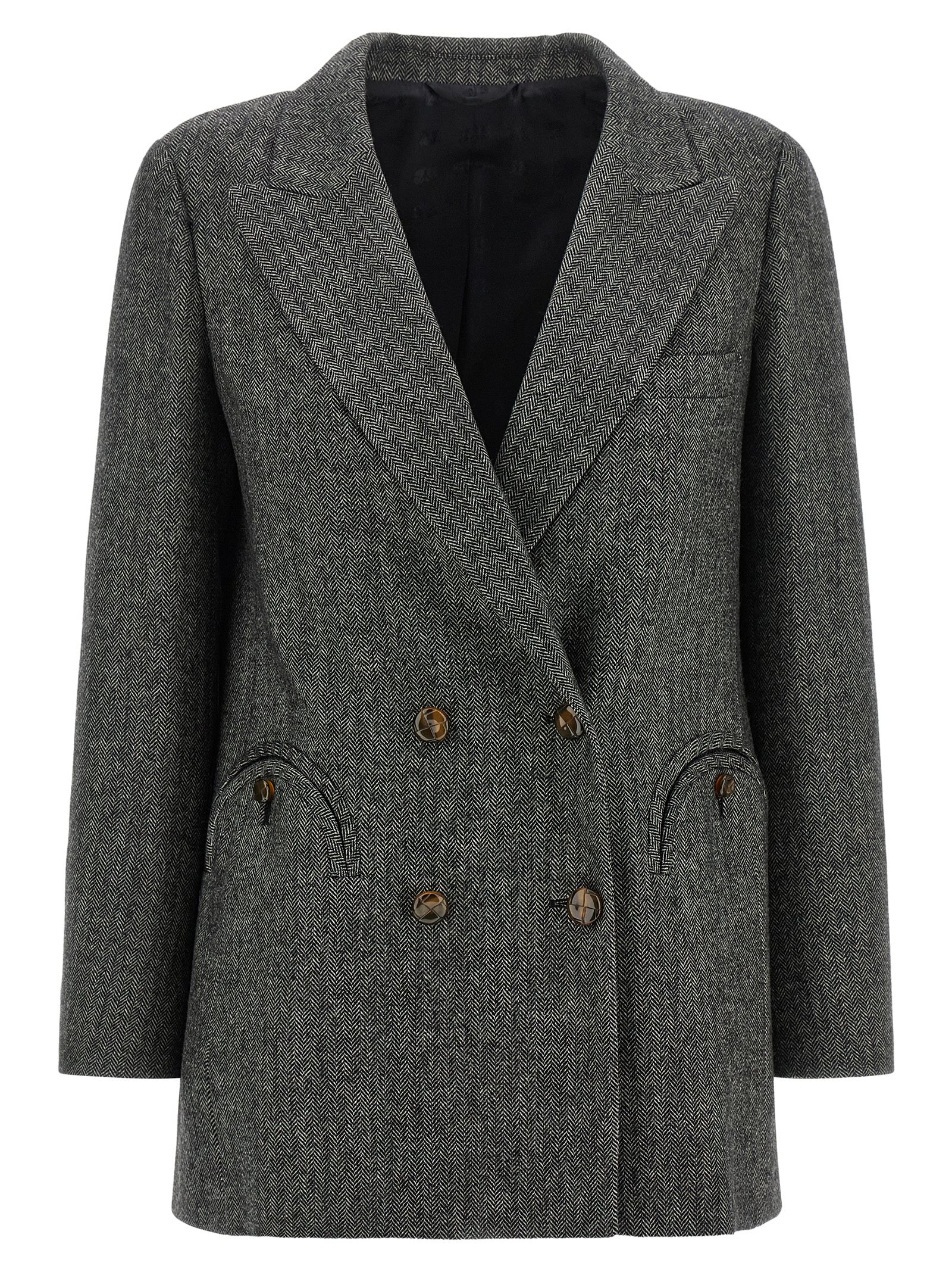 Gray Virgin Wool Blazer
