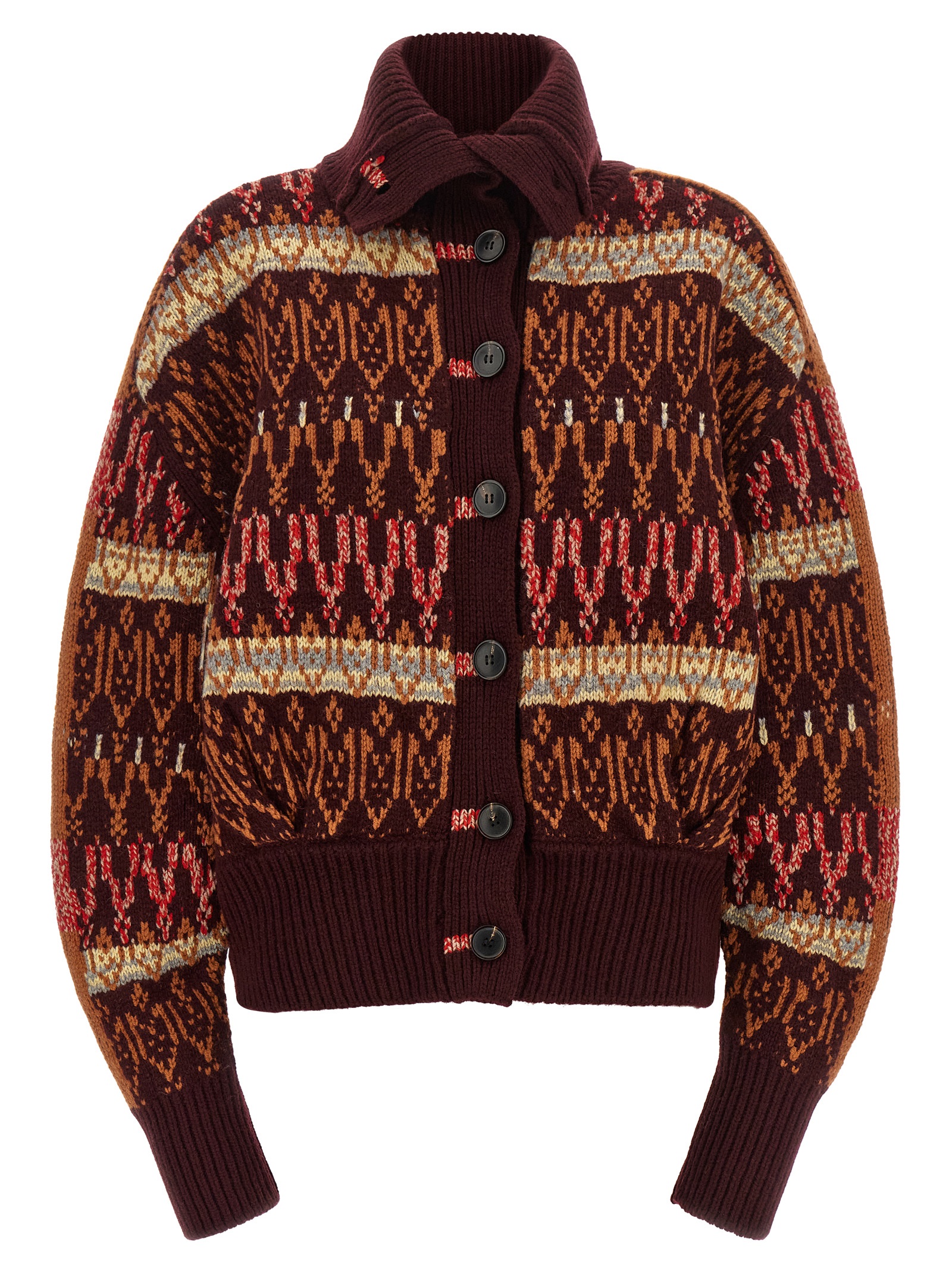 Bordeaux Wool Cardigan