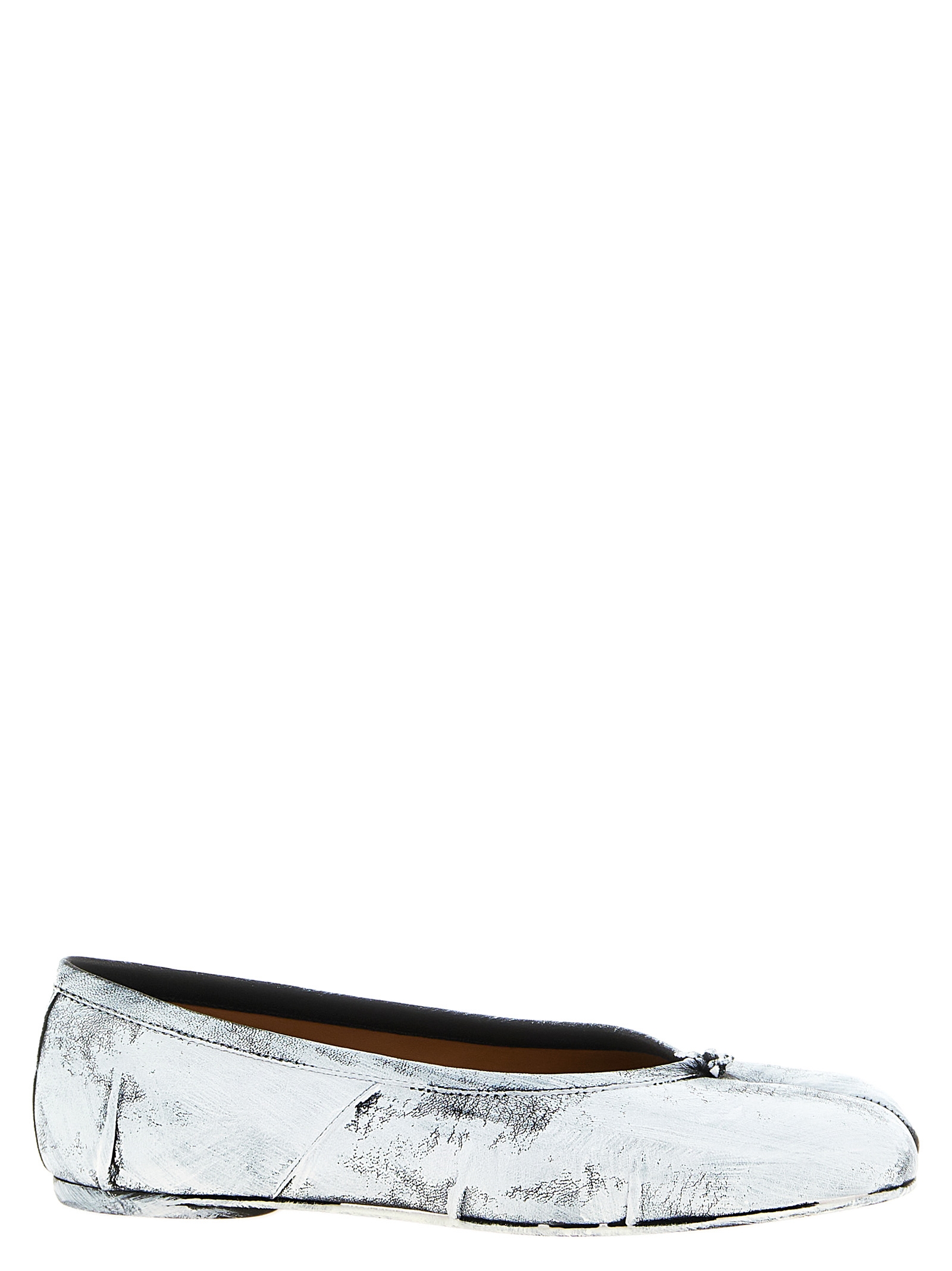 White Lambskin Ballet Flats