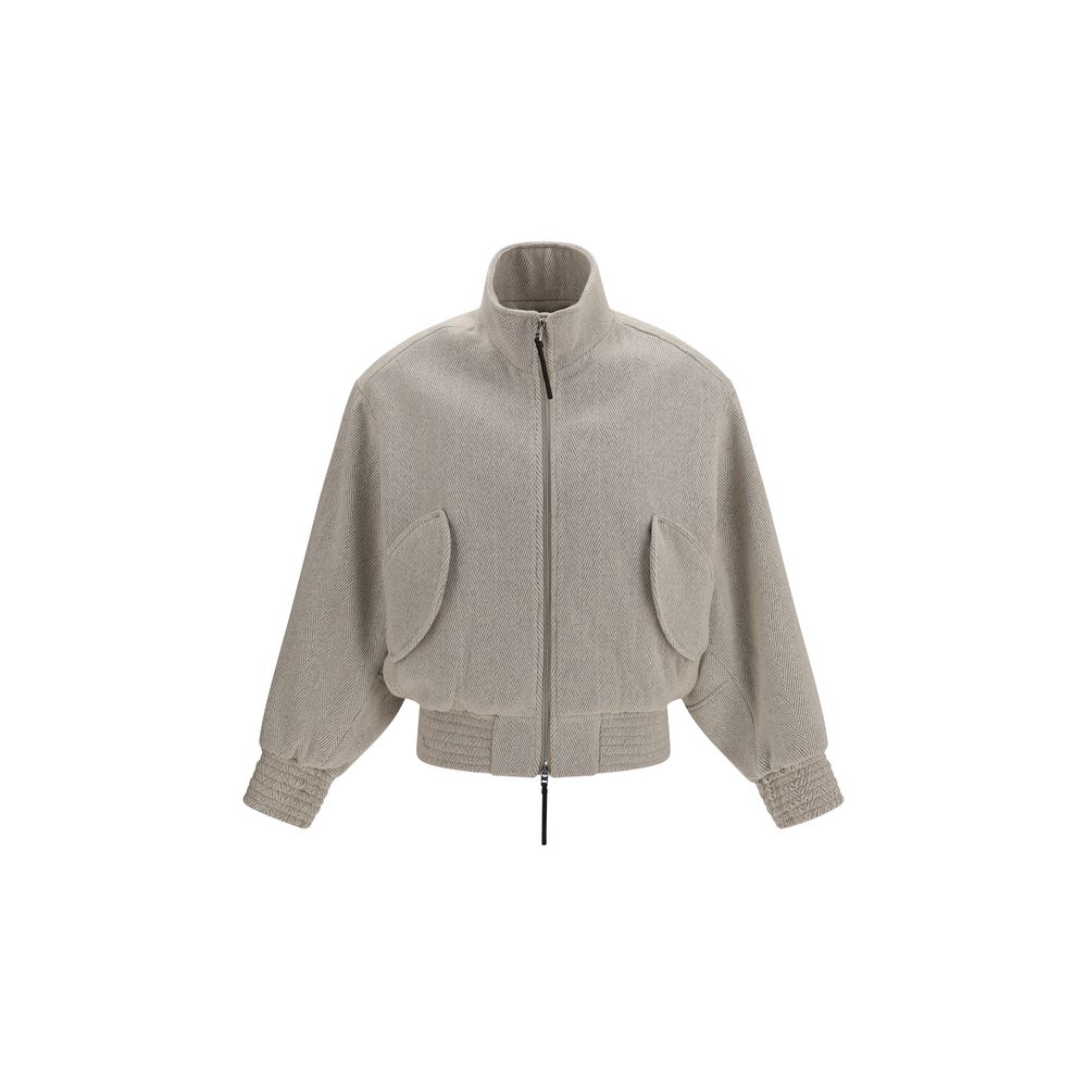 Beige Wool Oves Aries Bomber
