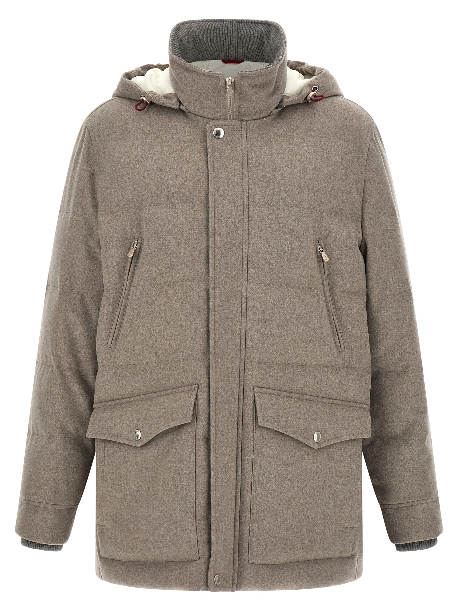 Beige Wool Parka
