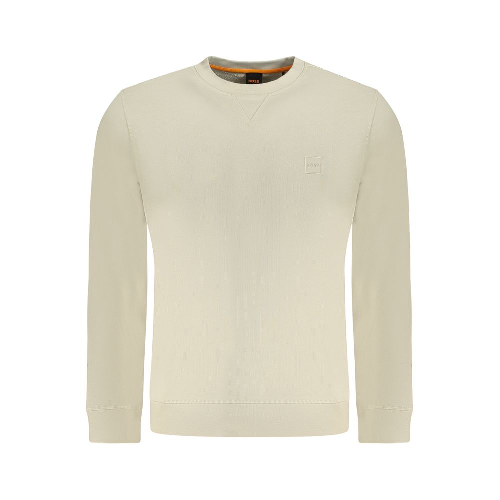 Hugo Boss Beige Cotton Men Men's Sweatshirt