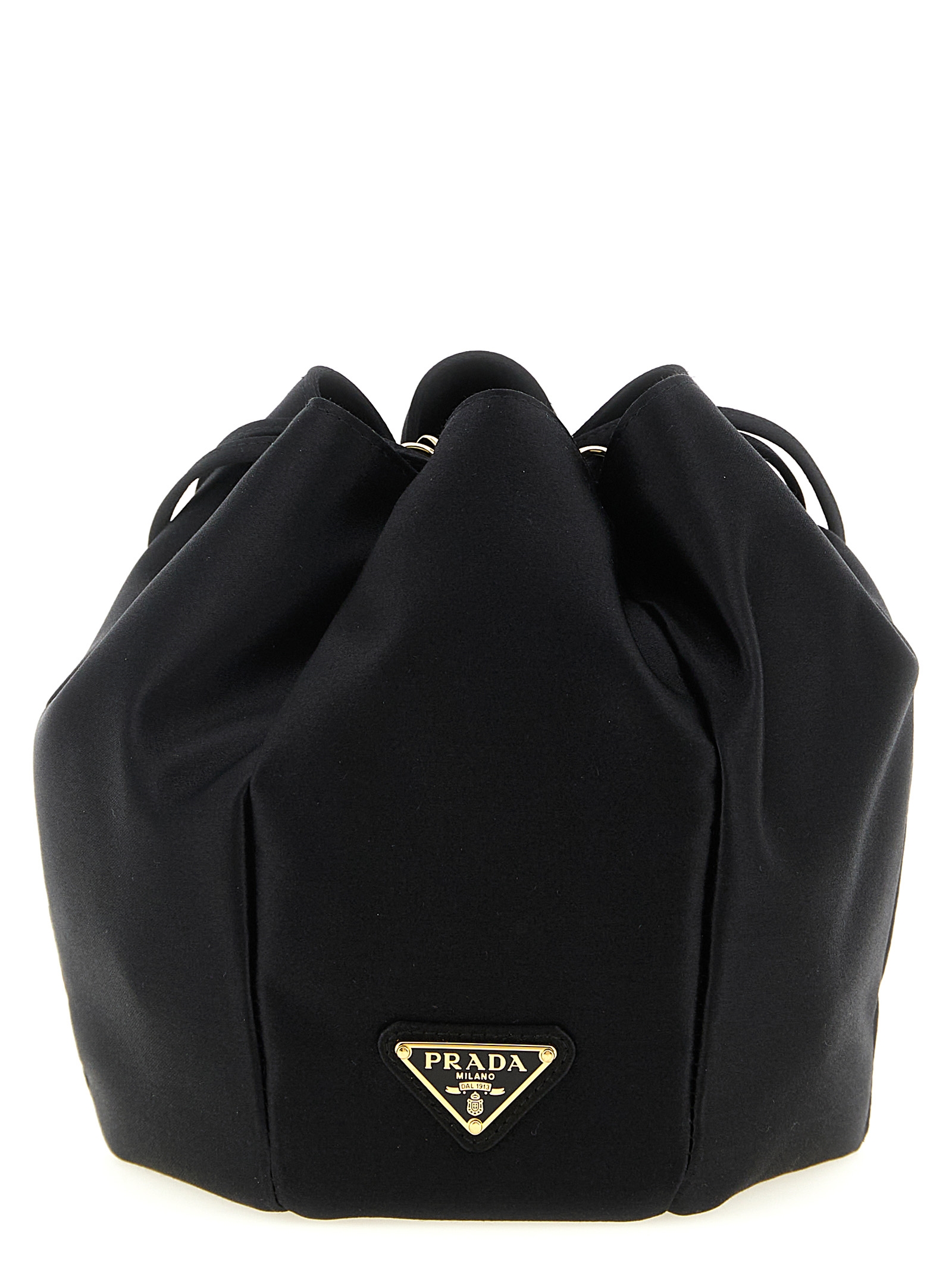 Black Viscose Shoulder Bag