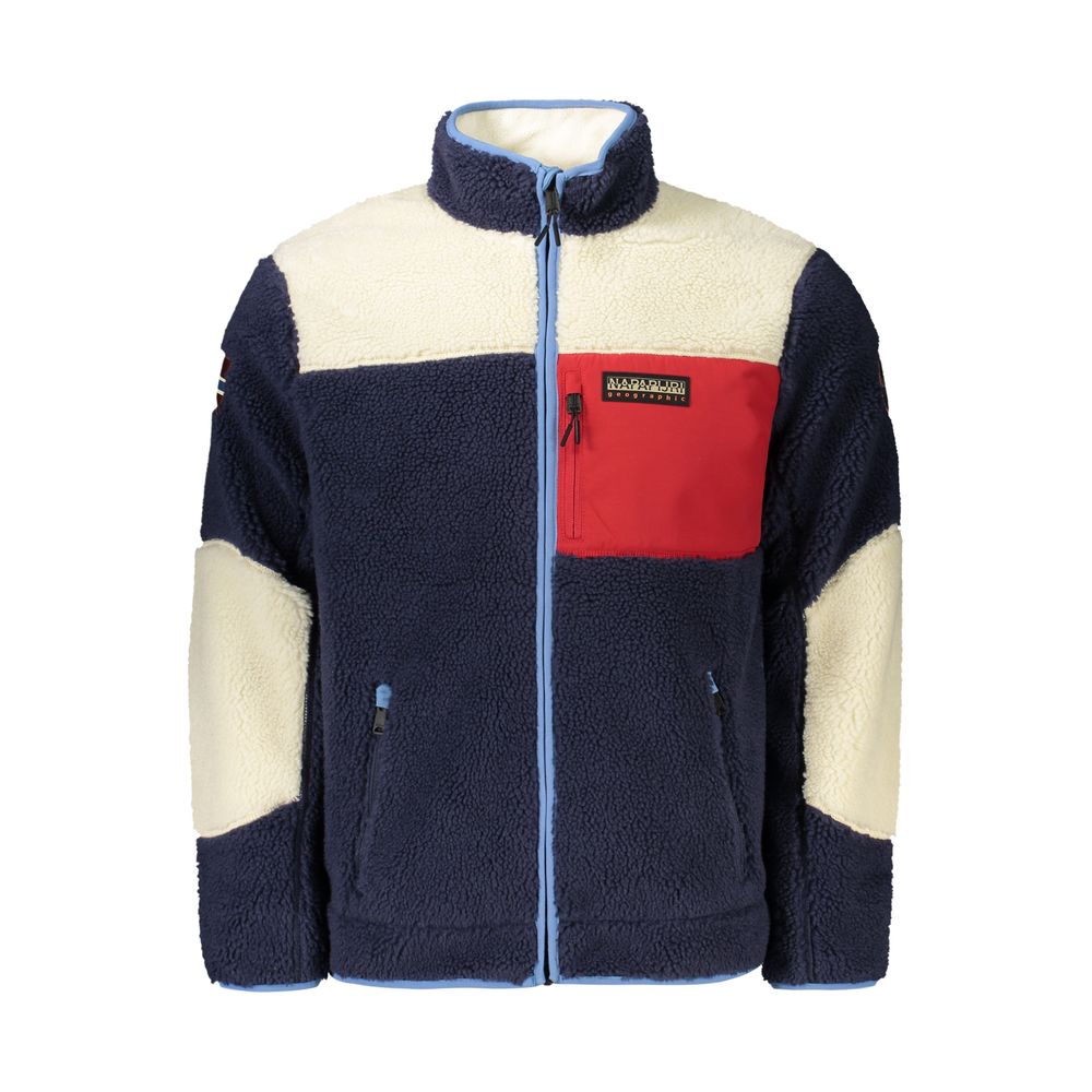Napapijri Recycled Polyamide Colorblock Jacket — Navy