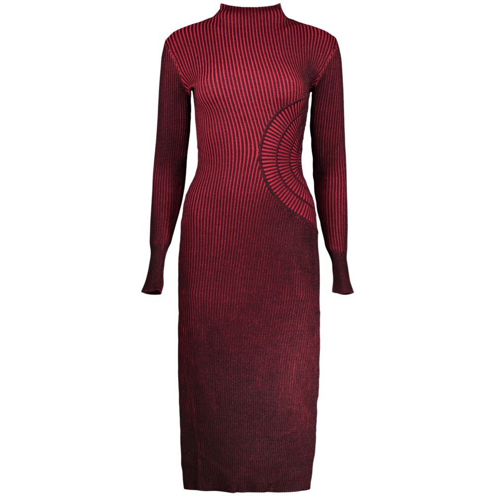 Desigual Women's Long-sleeved knit dress - Light/Pastel Red
