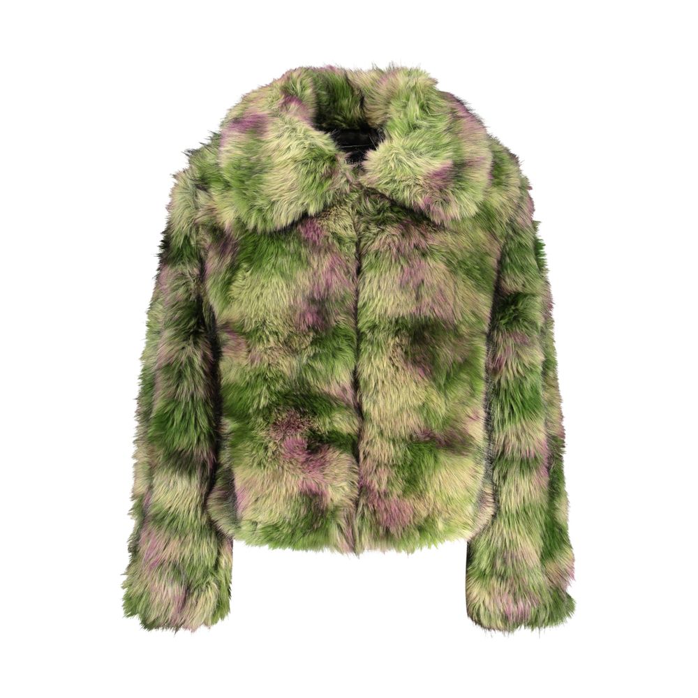 Desigual Women's Synthetic Fur Coat Lacroix - Green