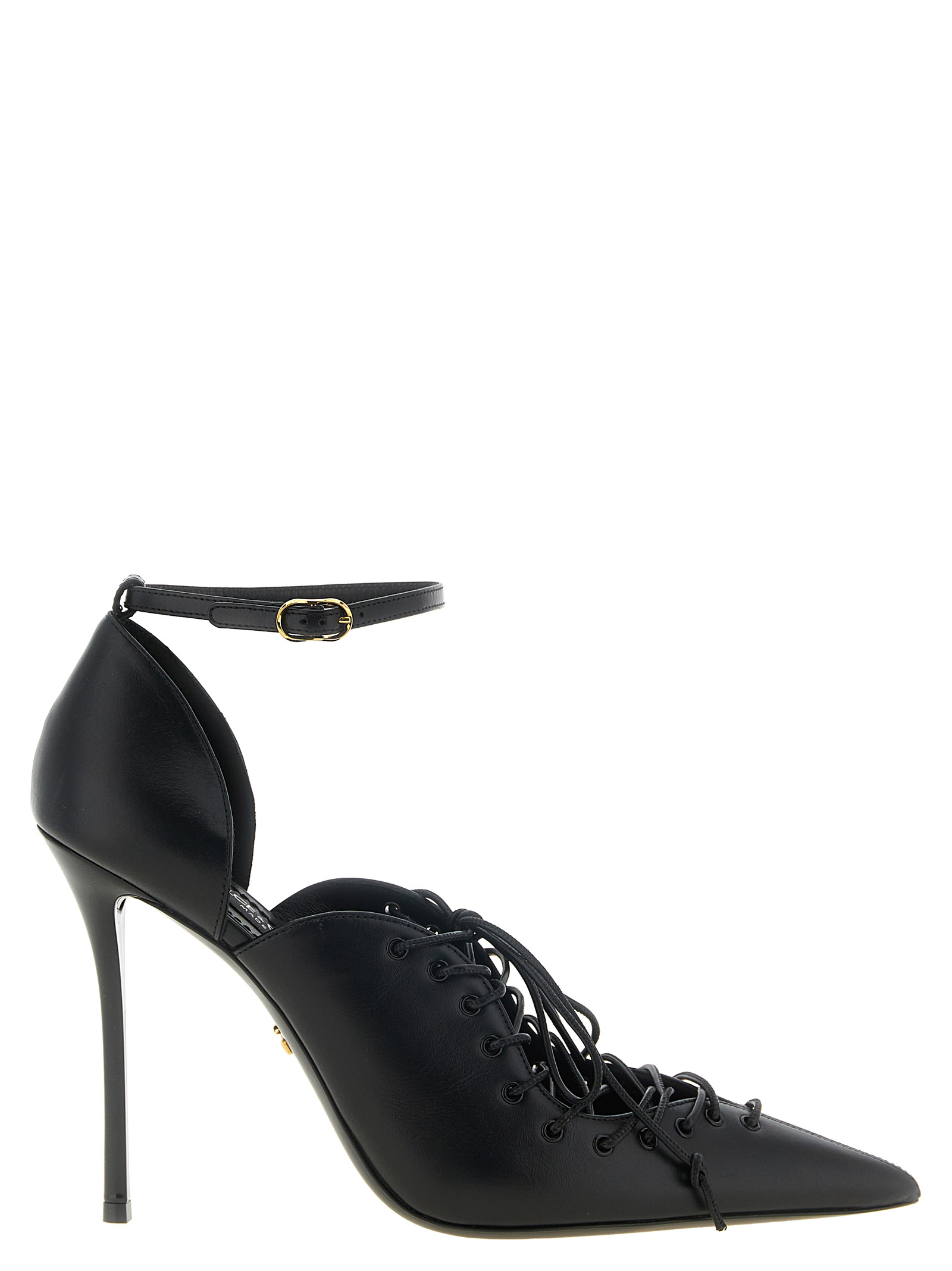 Black Calfskin High Heel Pumps