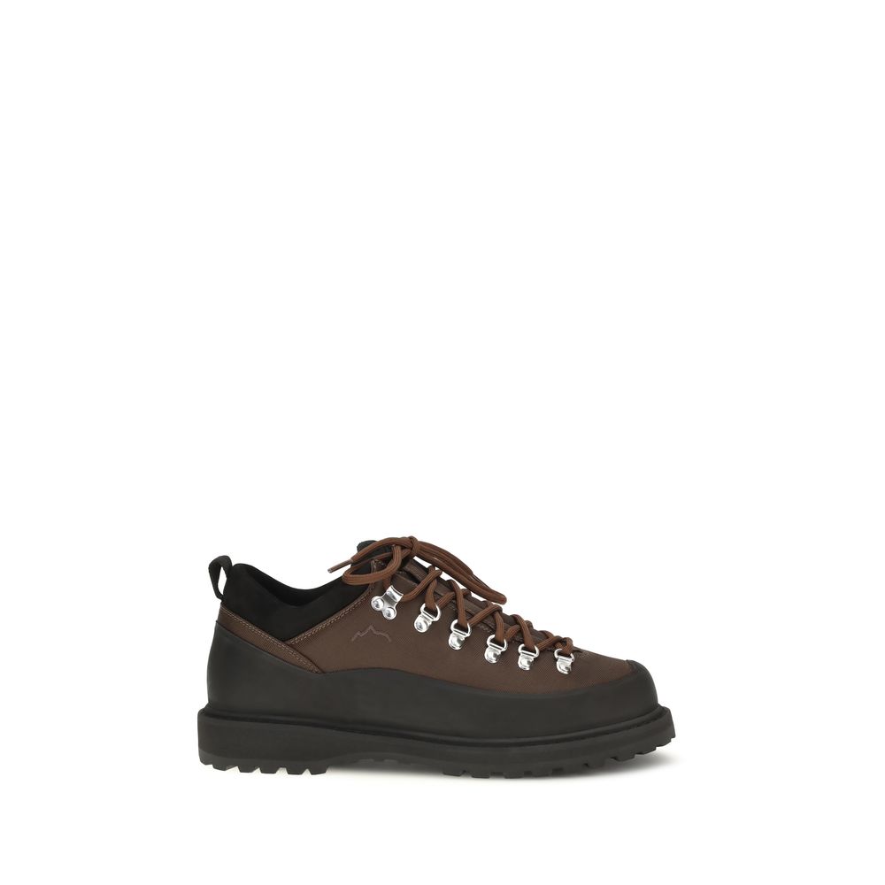 Brown Nylon Athletic Sneakers