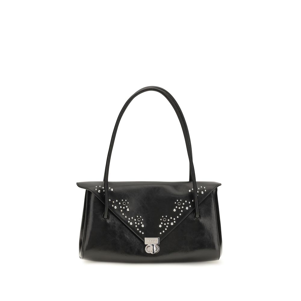 Black Calf Leather Bos Taurus Shoulder Bag