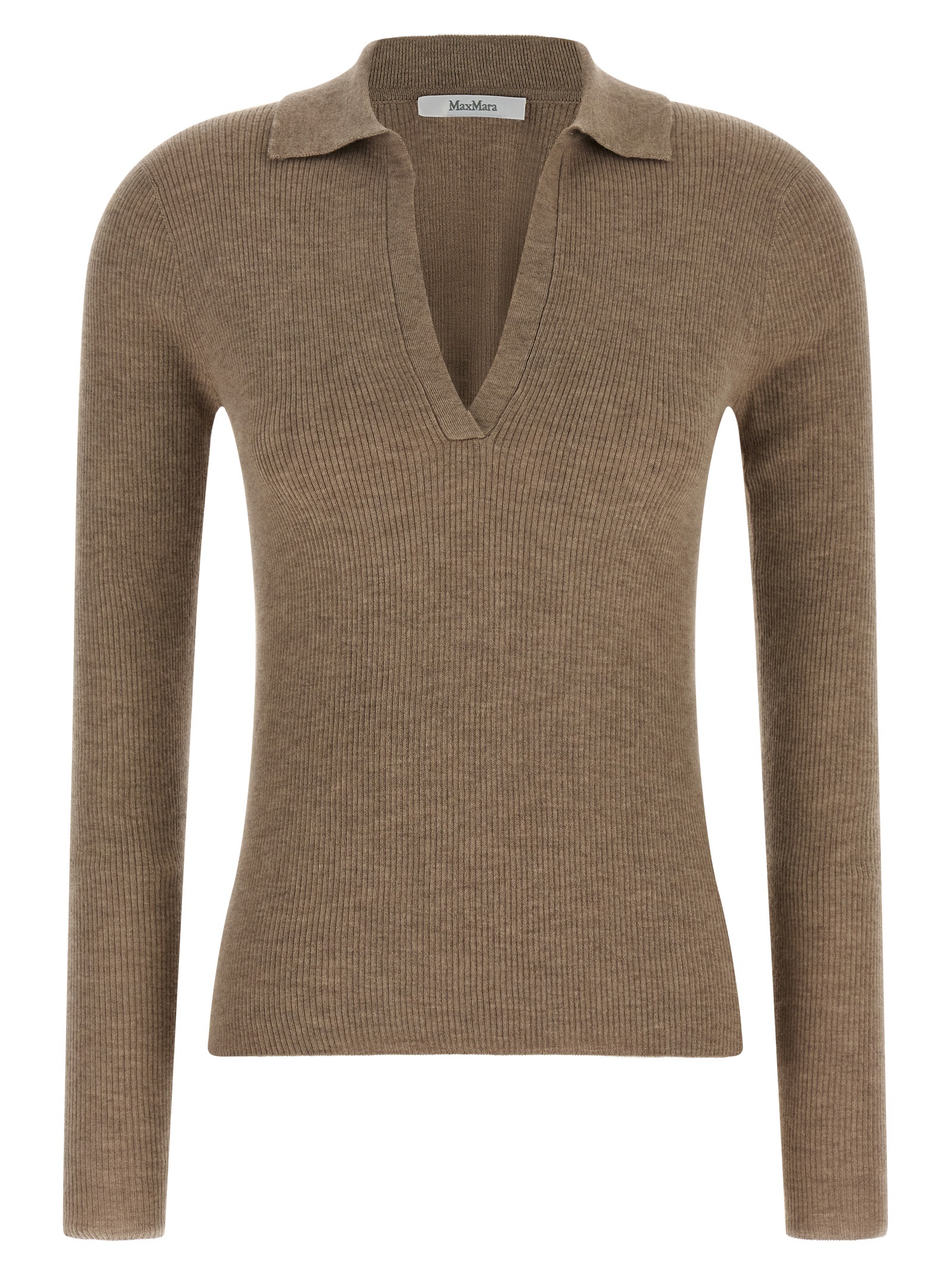 Beige Cashmere Polo Shirt