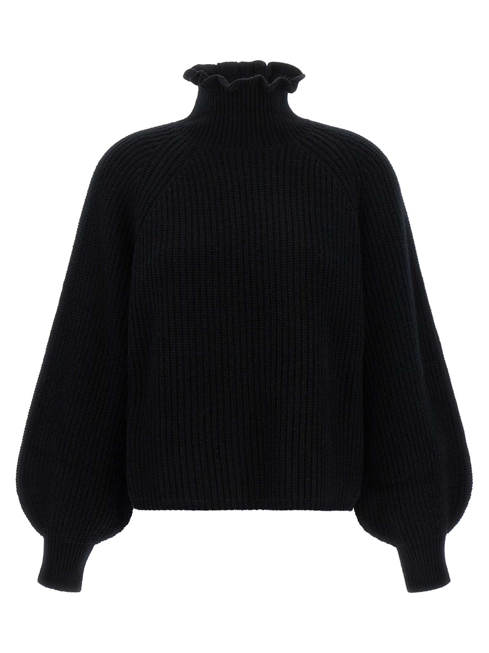 Black Wool Cardigan