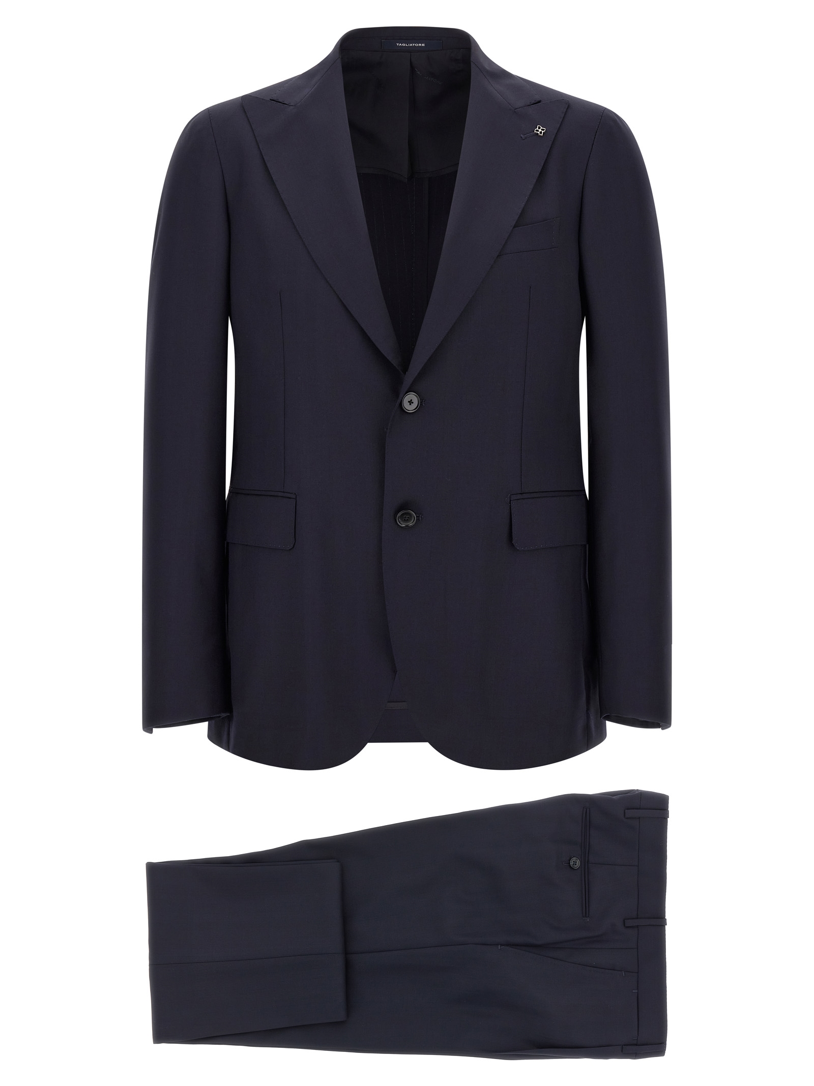 Blue Virgin Wool Two-Piece Suit