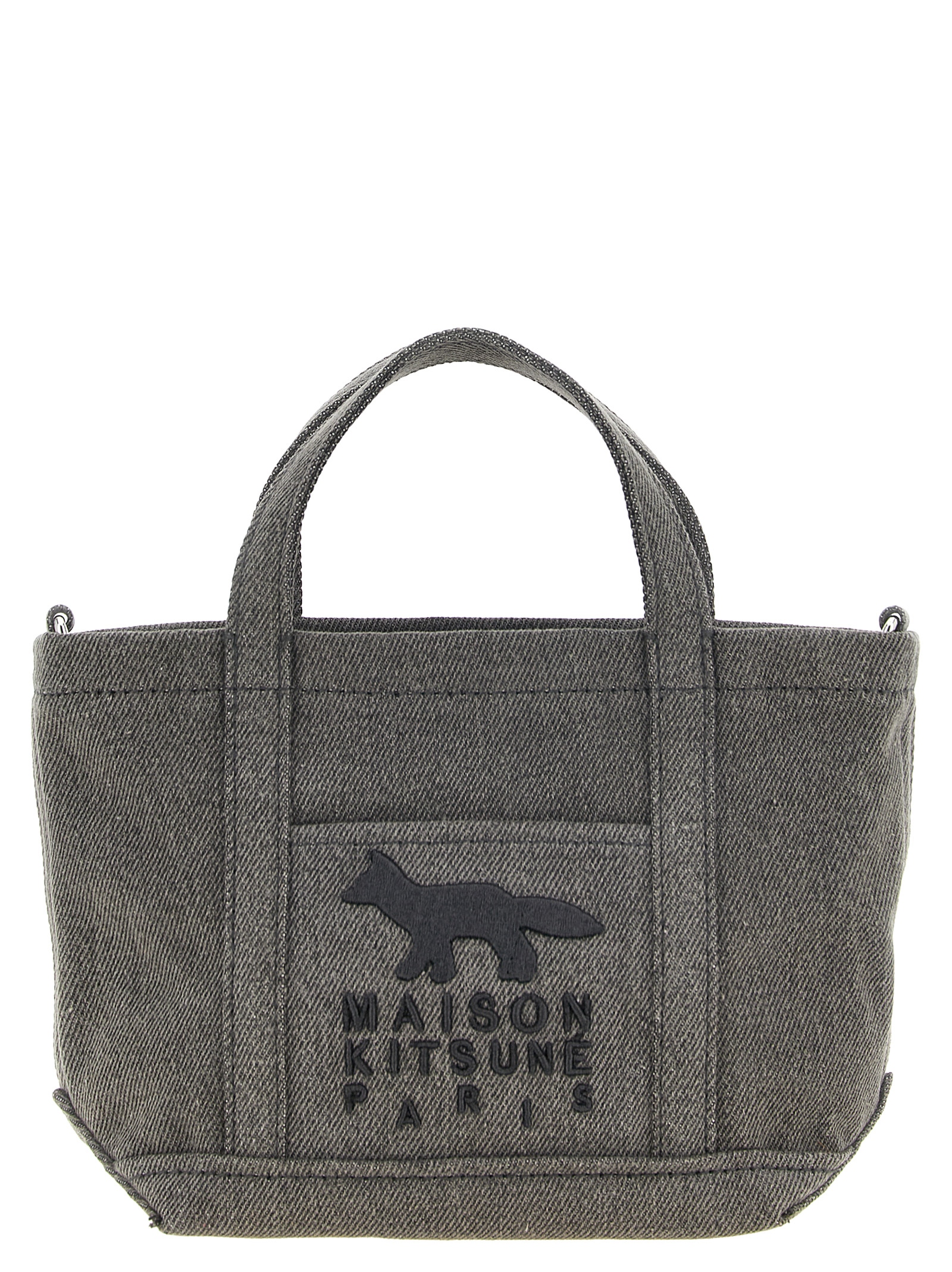 Gray Cotton Tote Bag