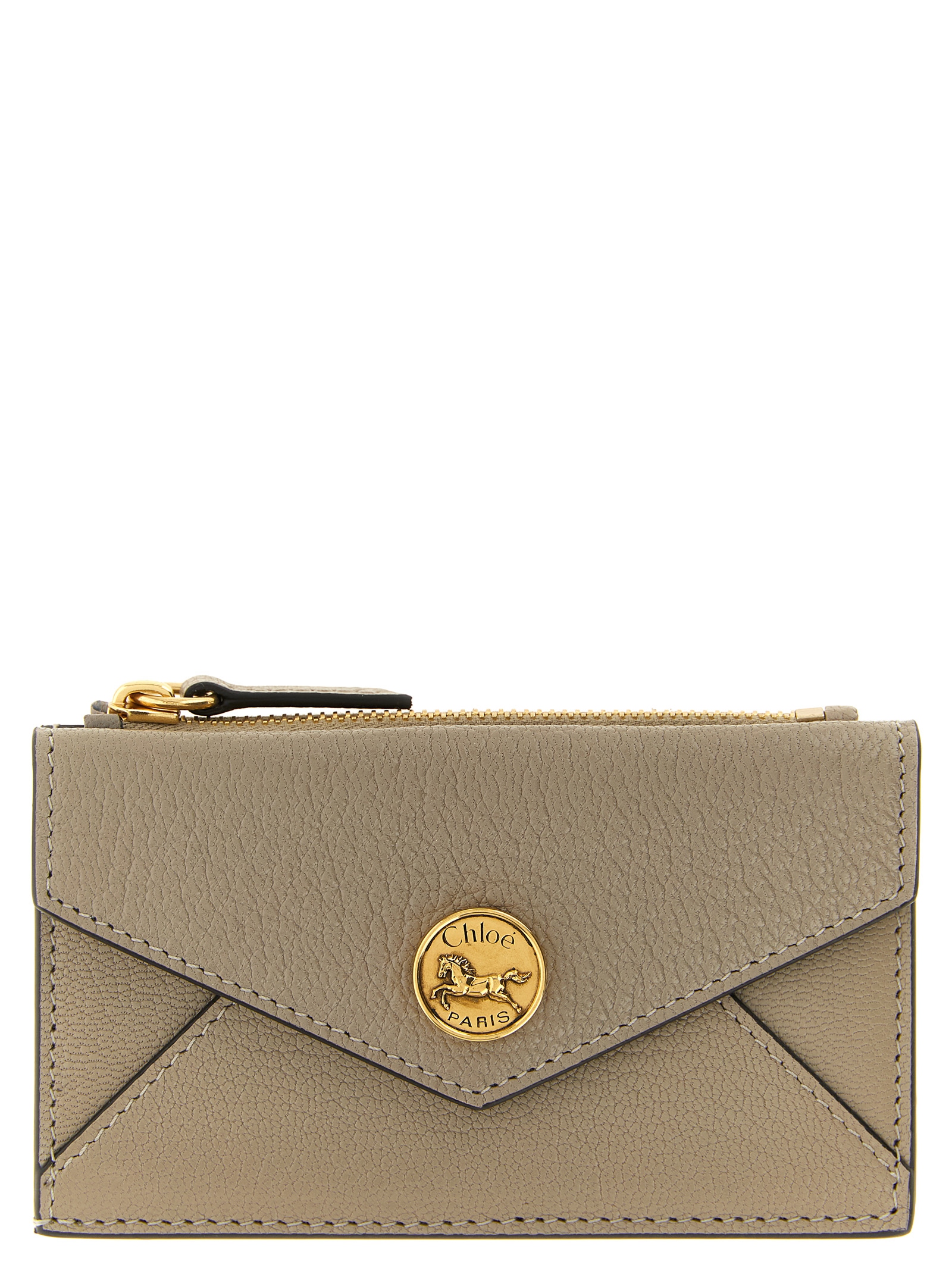 Beige Goatskin Cardholder