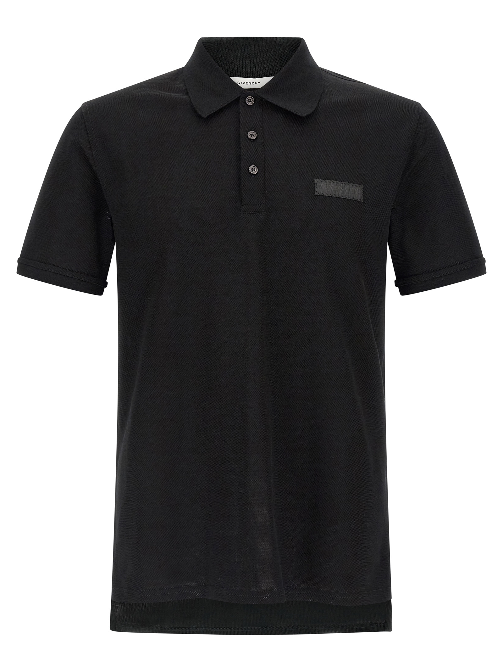 Black Cotton Polo Shirt