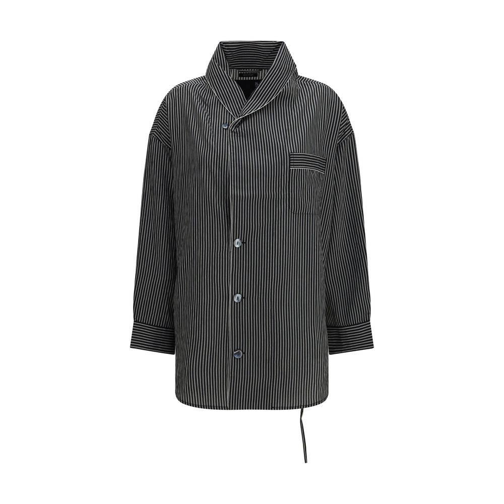 Black Viscose Pattern Shirt