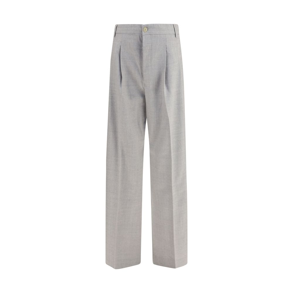 Gray Wool Oves Aries Casual Pants