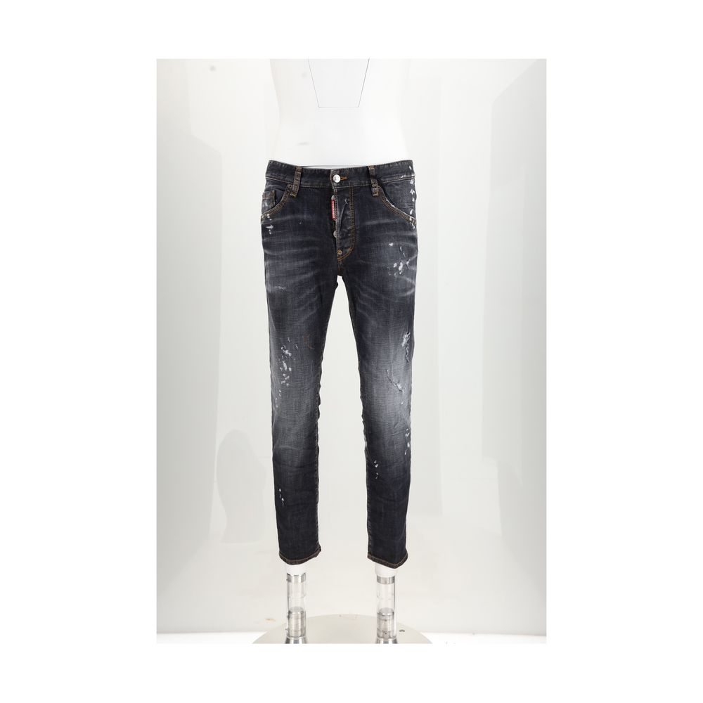 Black Cotton Jeans Denim