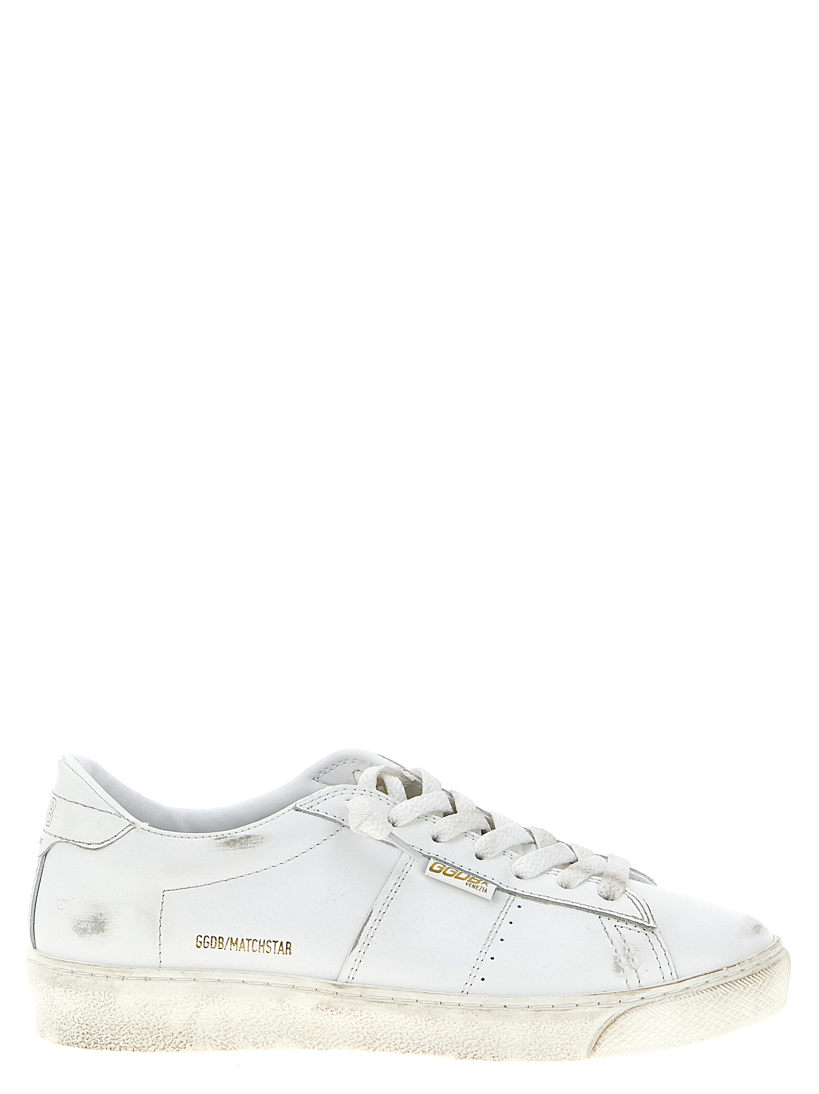 White Cowhide Low Top Sneakers