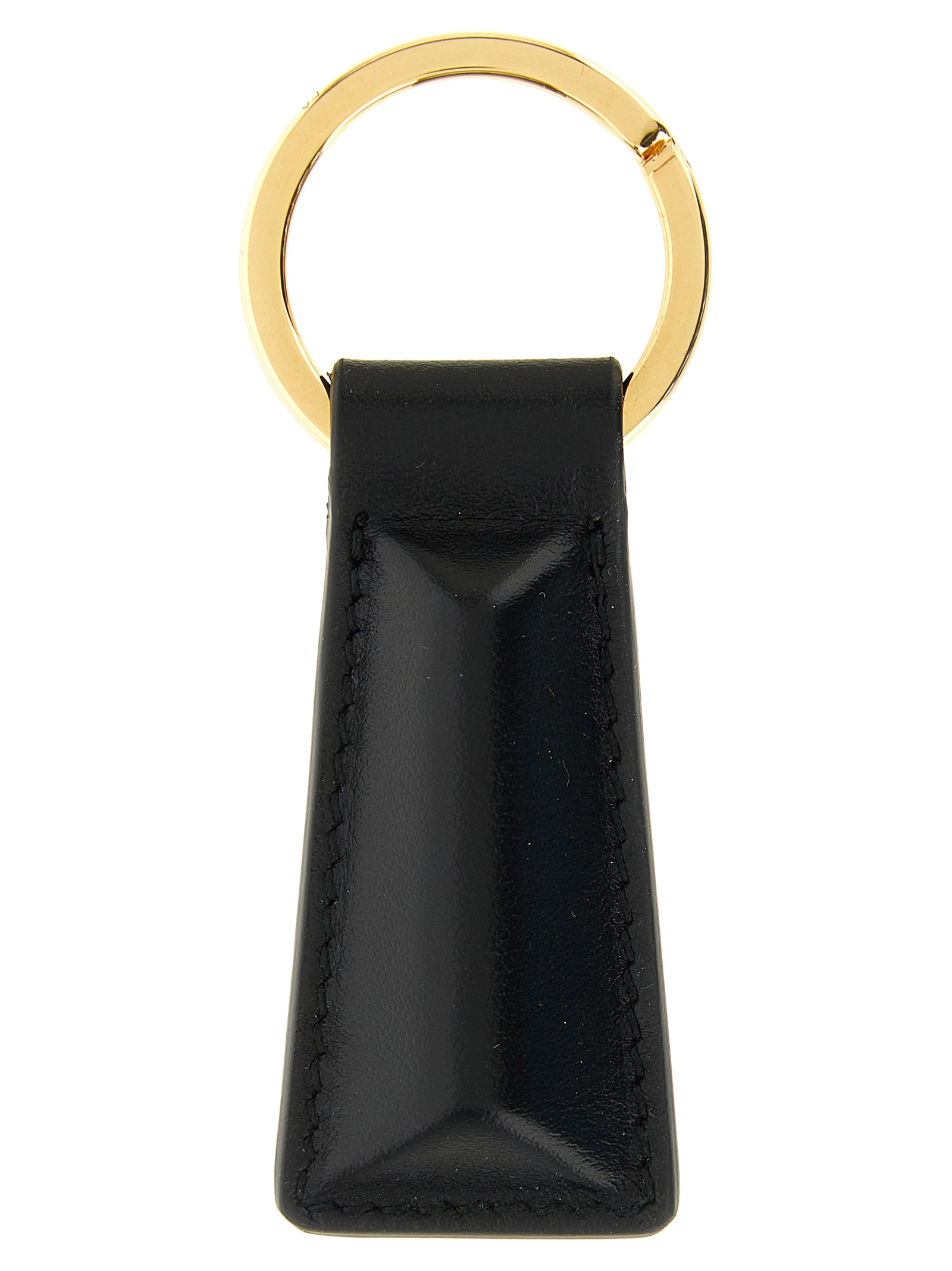 Black Calfskin Keychain