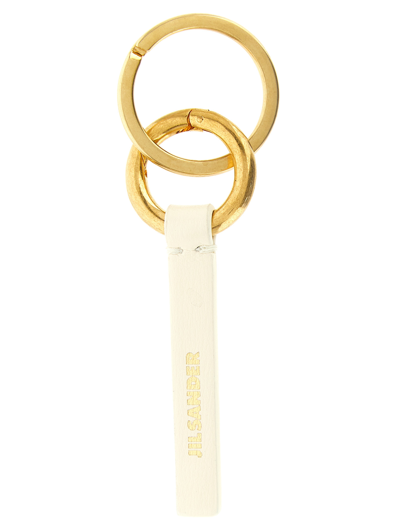 White Calfskin Keychain