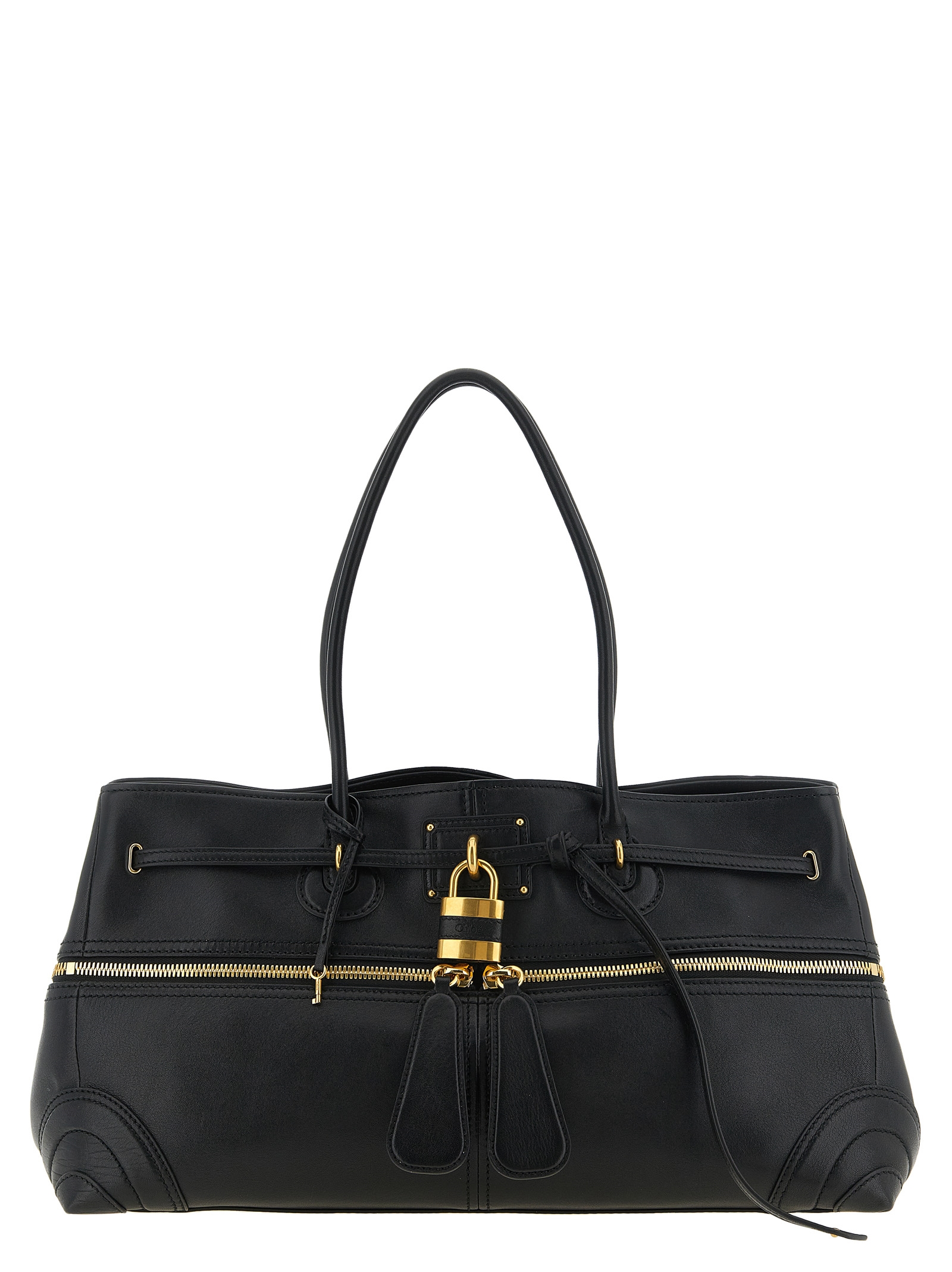 Black Lamb Leather Shoulder Bag