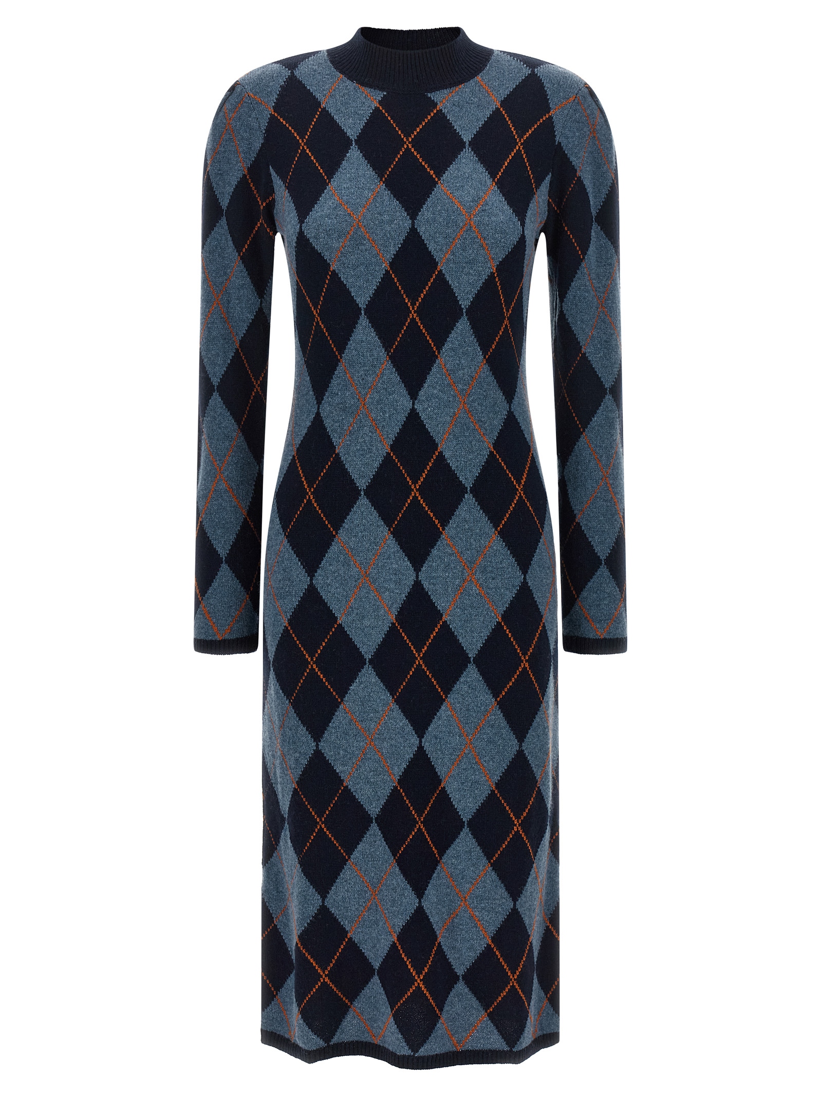 Orange Viscose Casual Dress