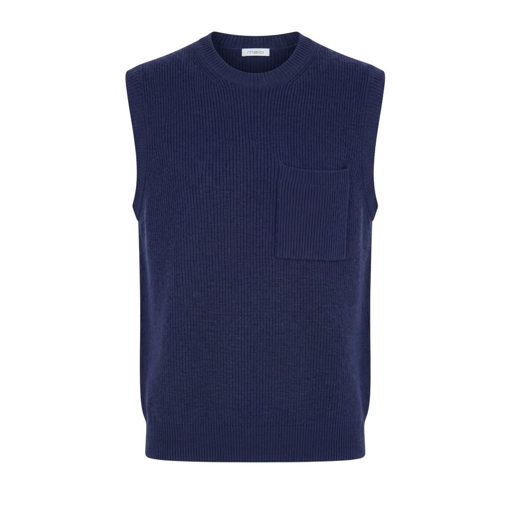 Blue Wool Men's Sweater