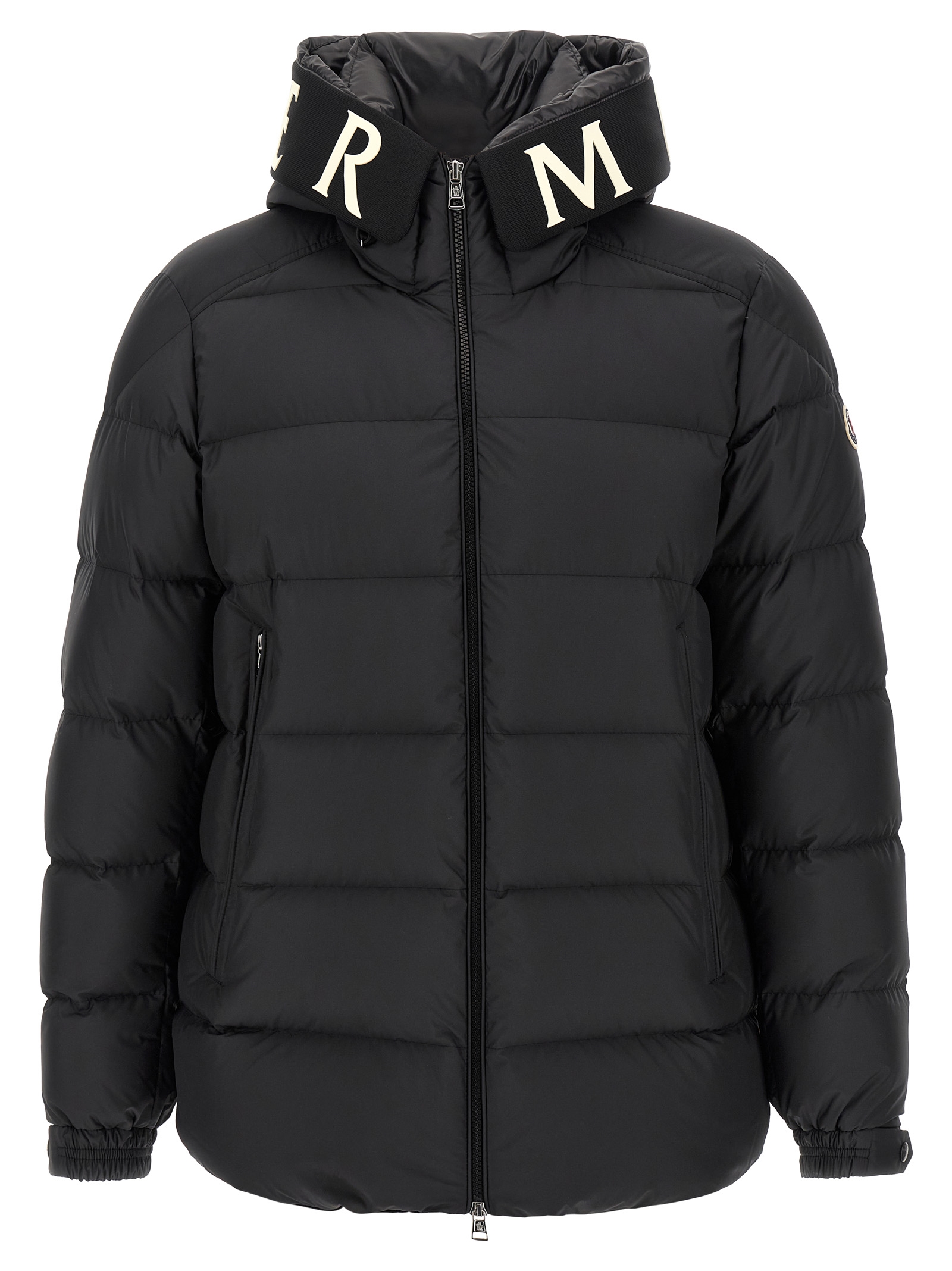 Black Polyester Full-Length Jacket