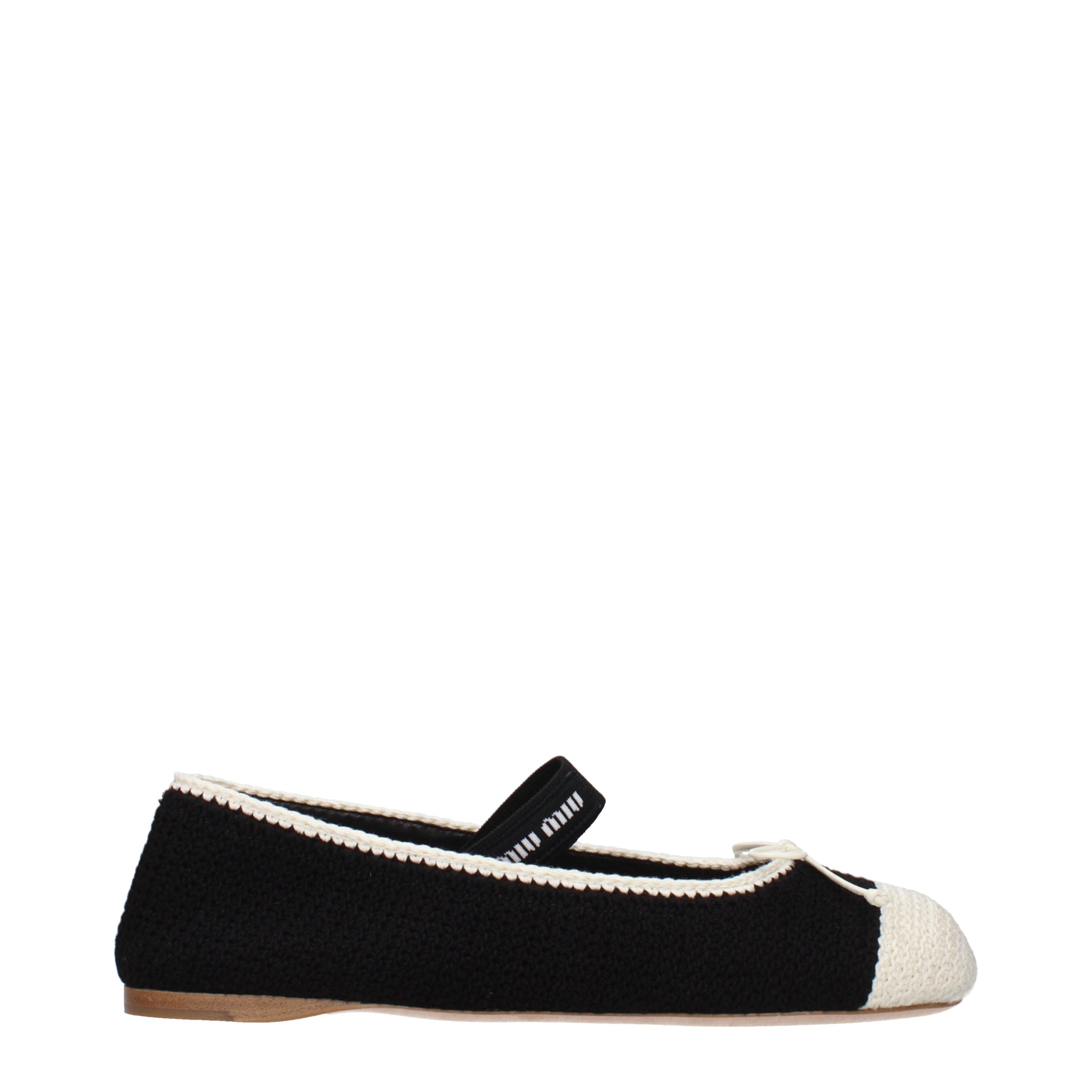 Black Fabric Ballet Flats