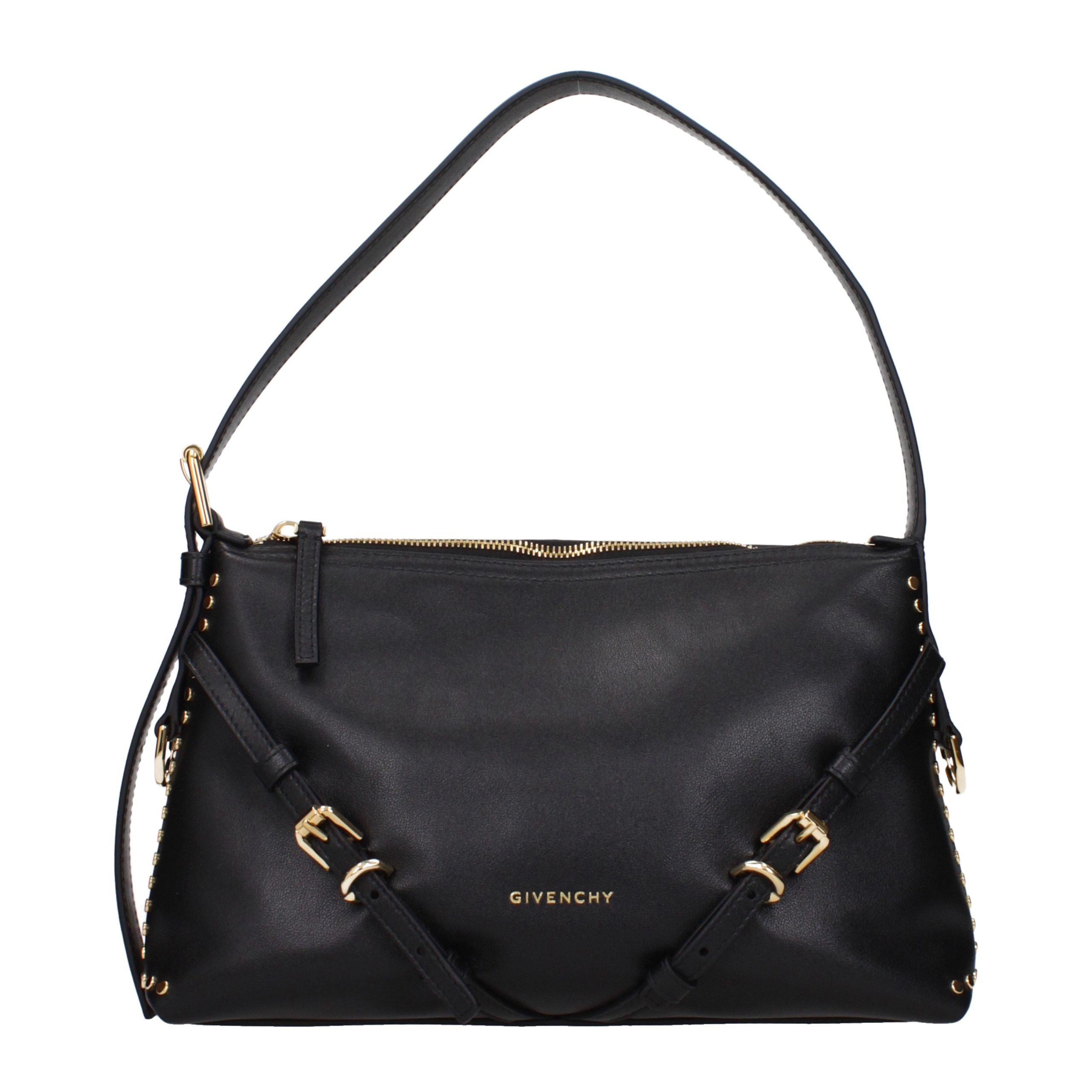 Black Leather Shoulder Bag