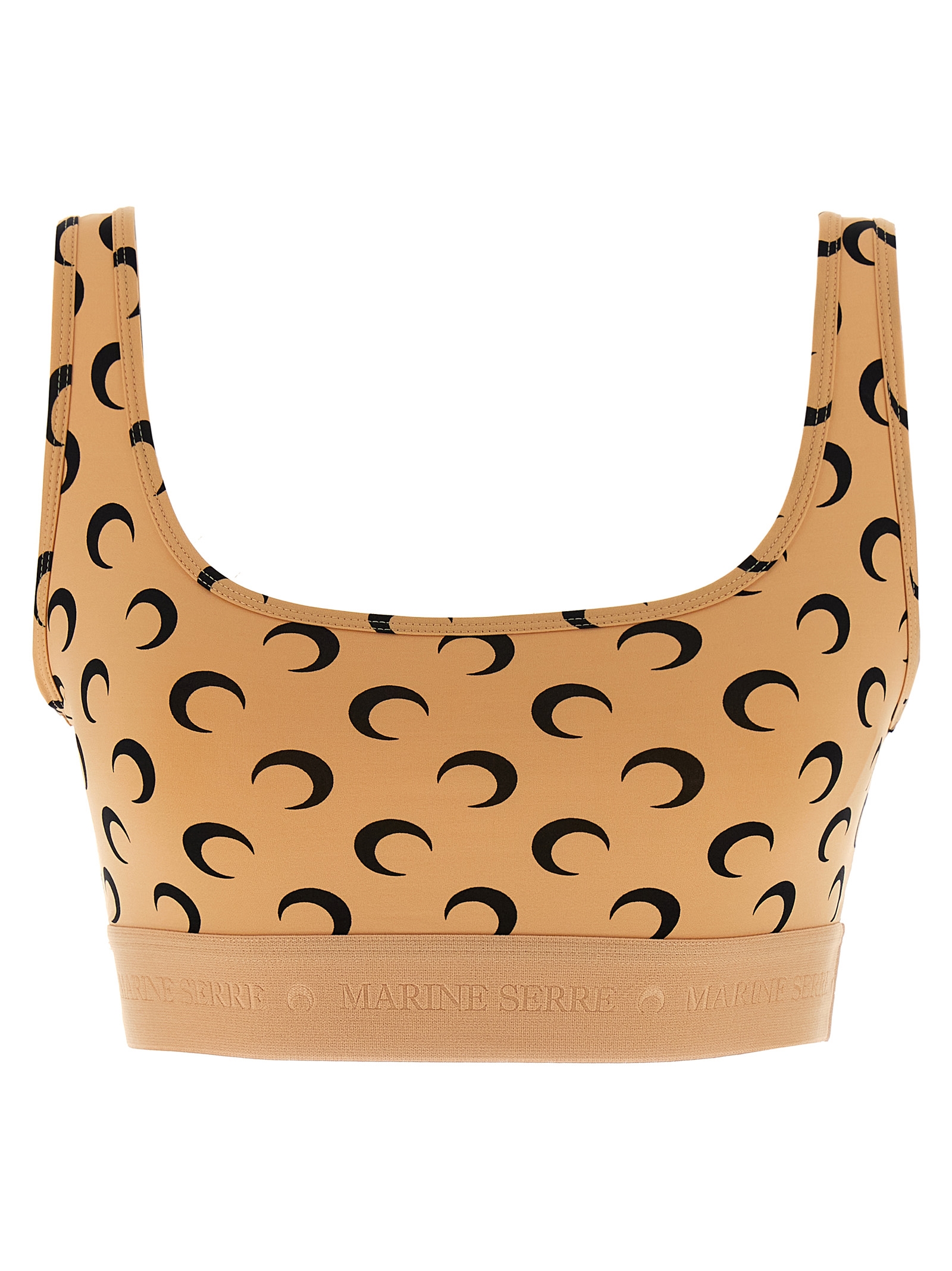Beige Polyamide Sport Bra