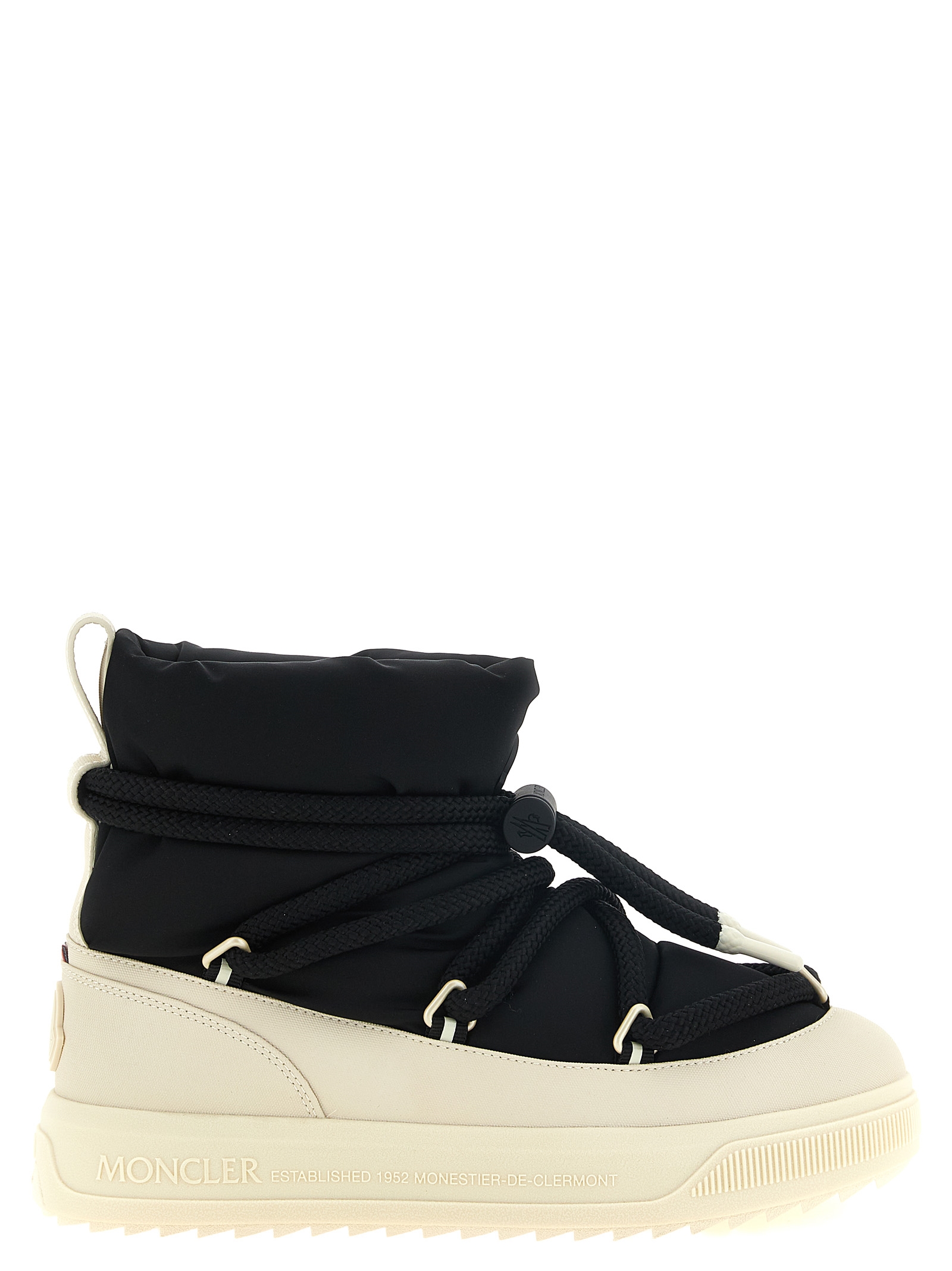 Black Polyamide Lace-Up Boots