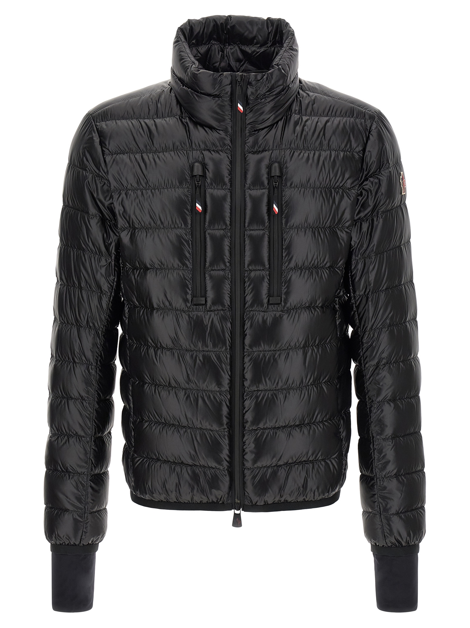 Black Polyester Full-Length Jacket
