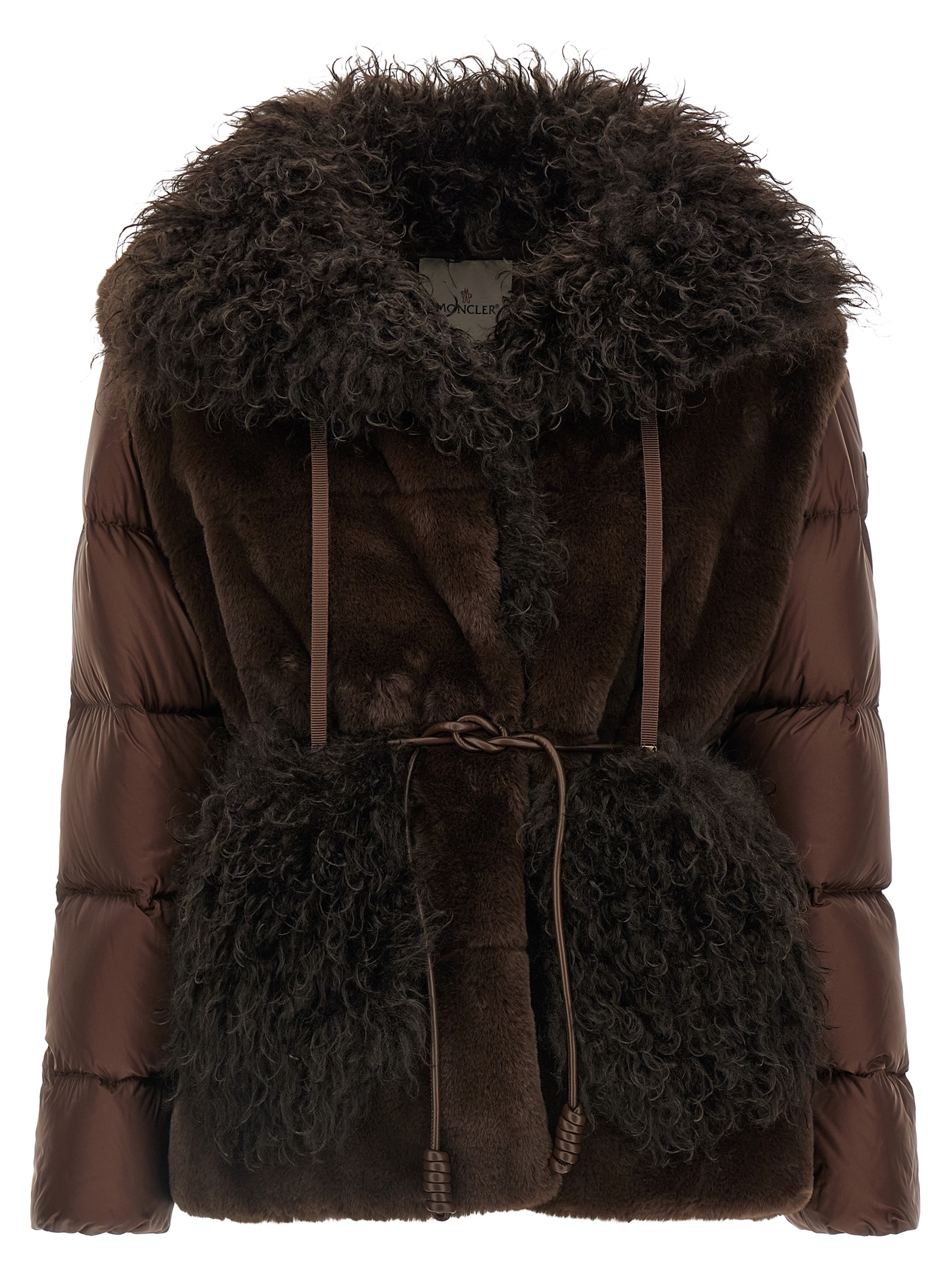 Brown Polyester Shell Jacket