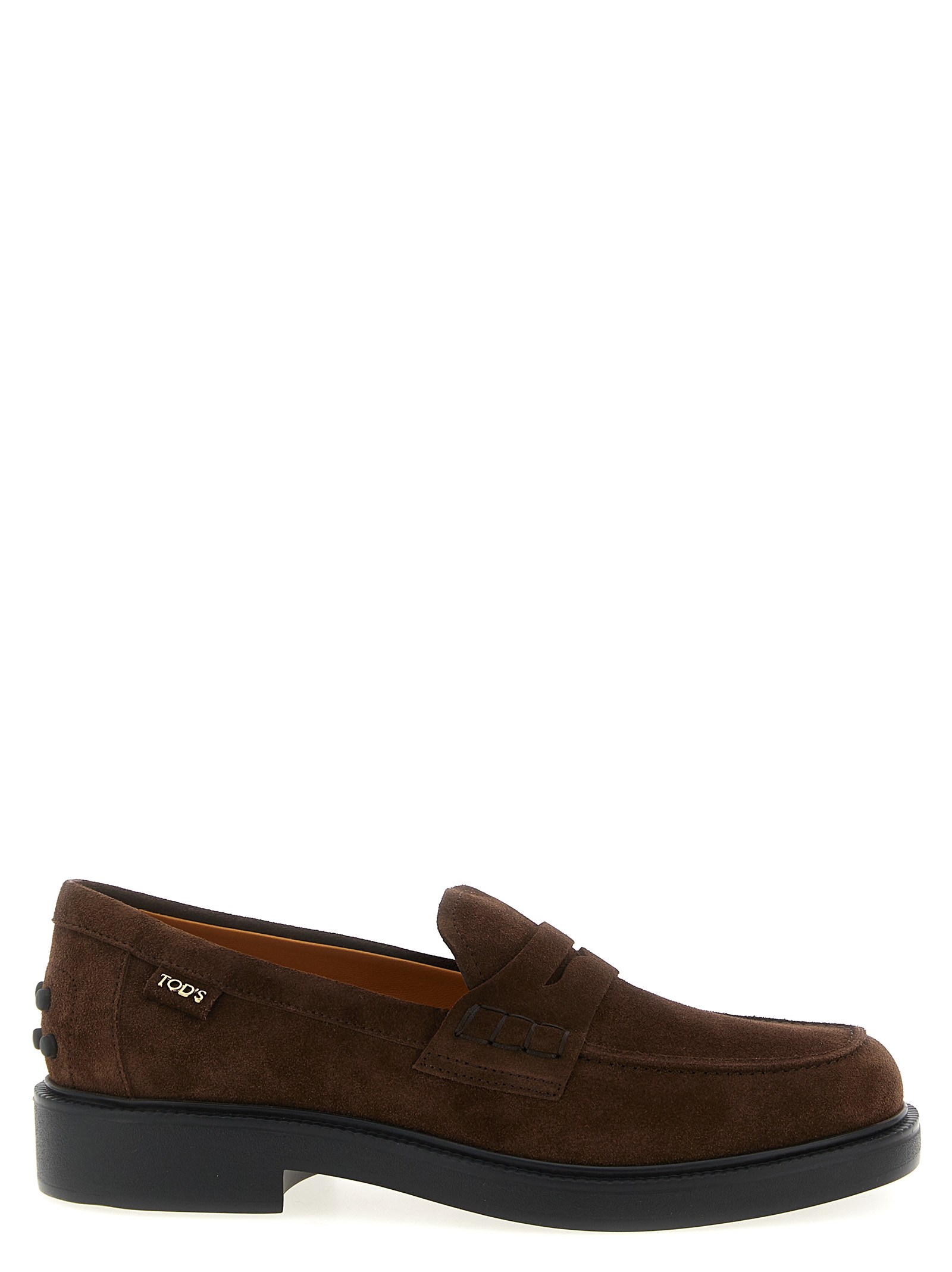 Brown Calfskin Slip-On Loafers