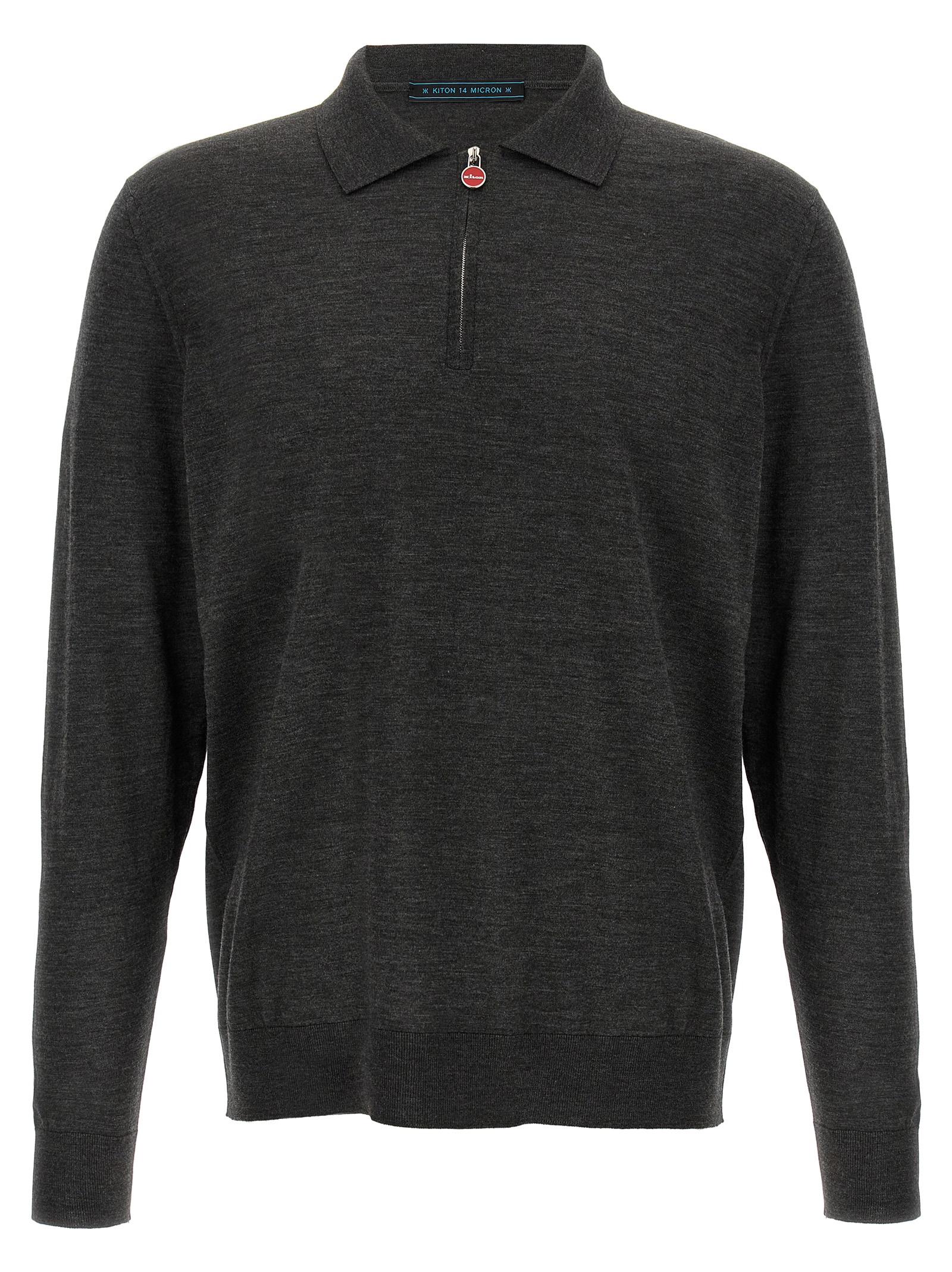 Gray Wool Polo Shirt
