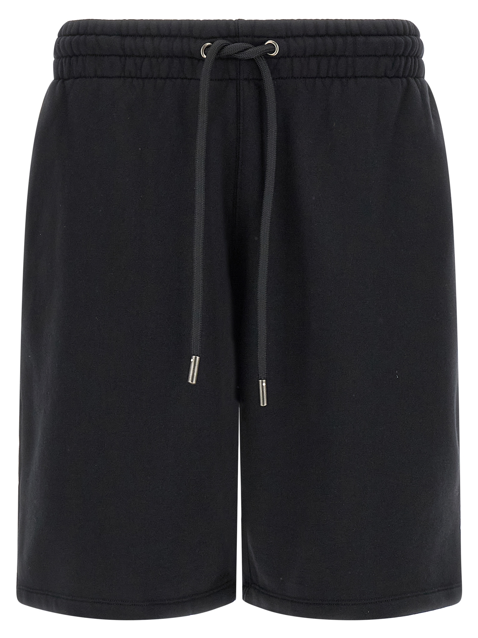 Black Cotton Bermuda Shorts