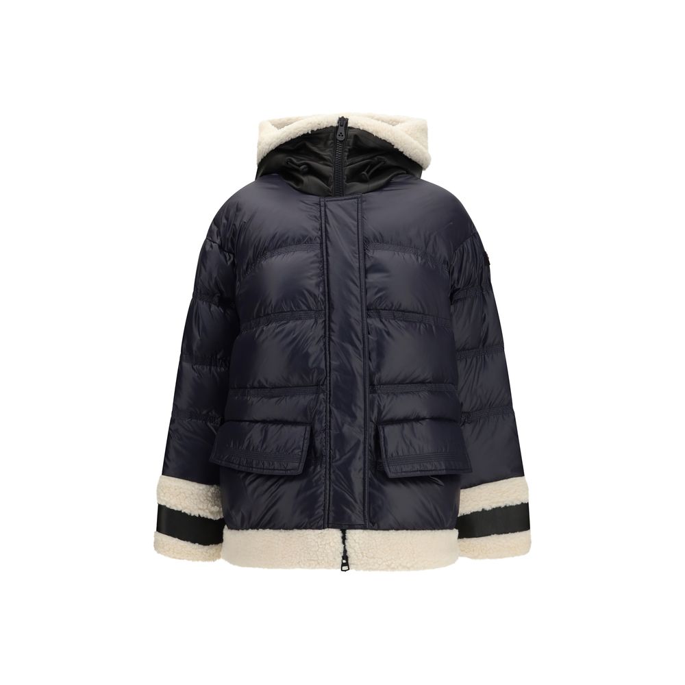 Blue Polyamide Full-Length Jacket