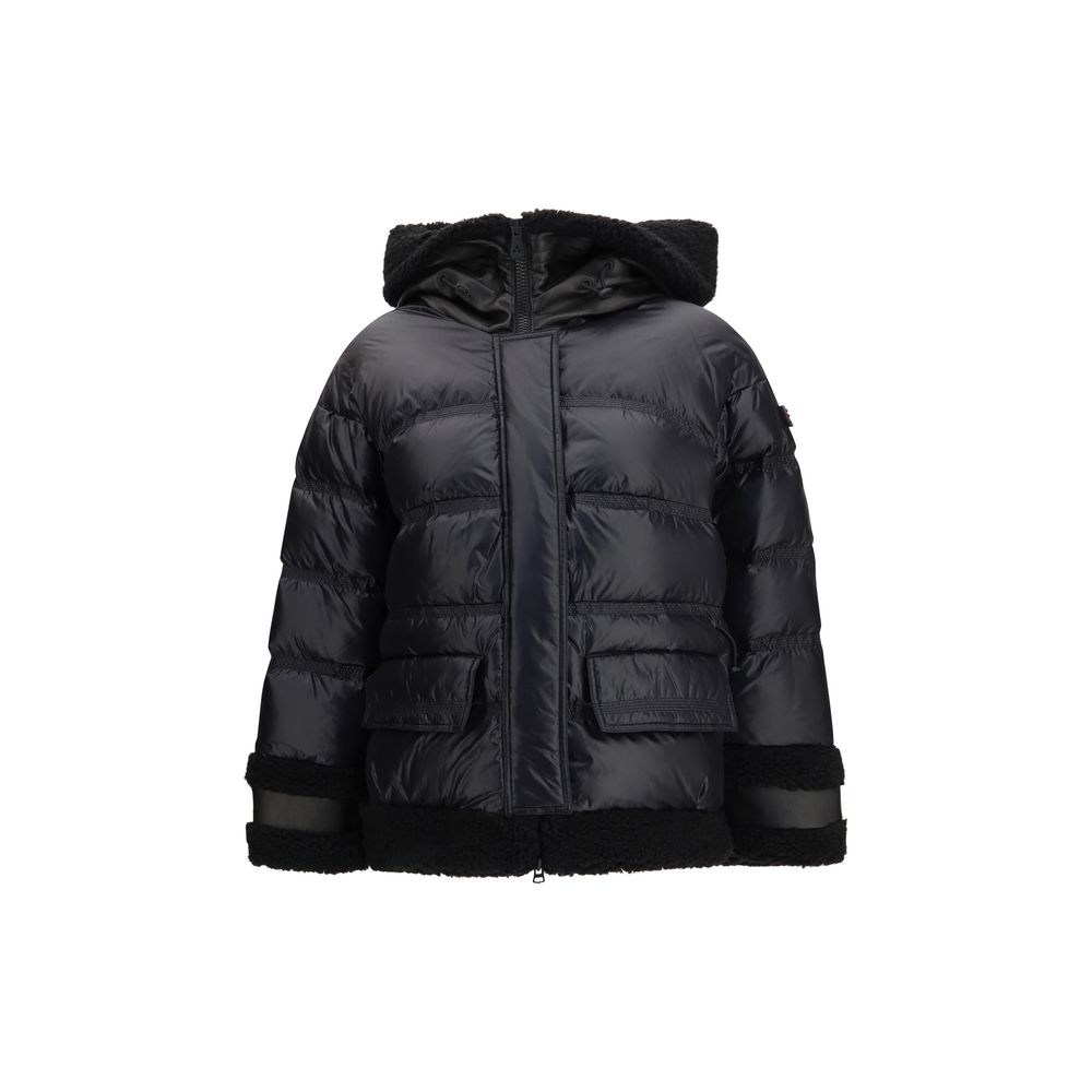 Black Polyamide Full-Length Jacket
