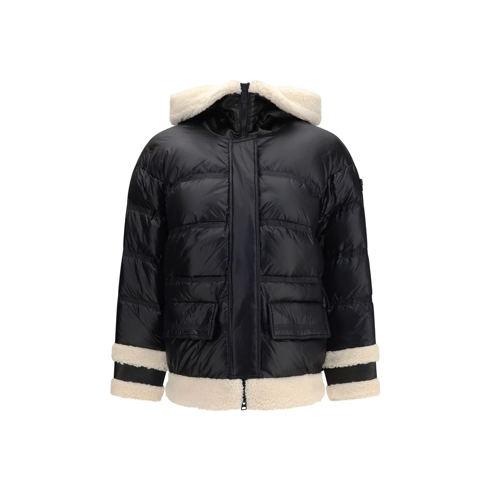 Black Polyamide Full-Length Jacket
