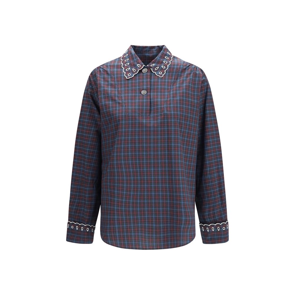 Blue Cotton Dress Shirt