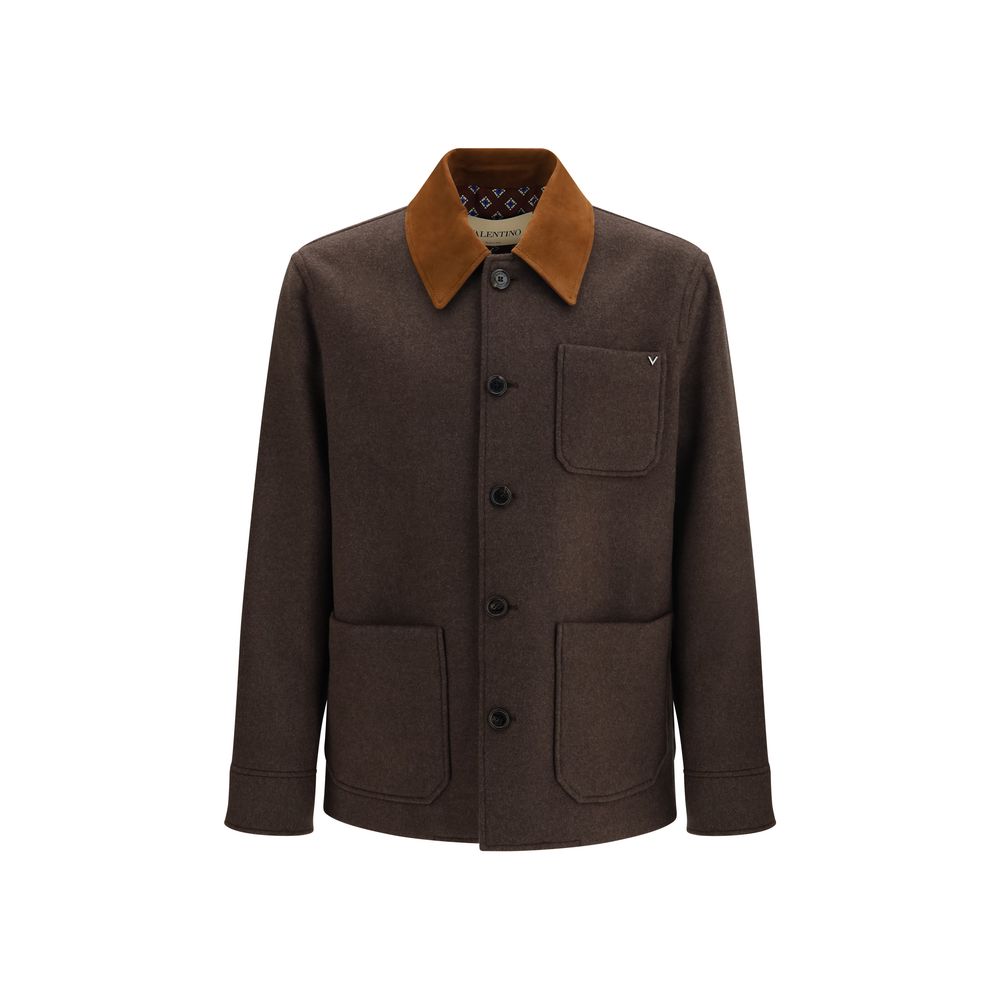 Brown Wool Oves Aries Full-Length Jacket