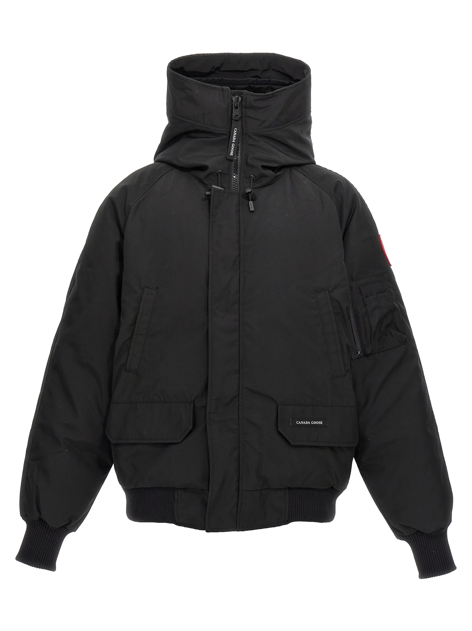 Black Polyester Bomber