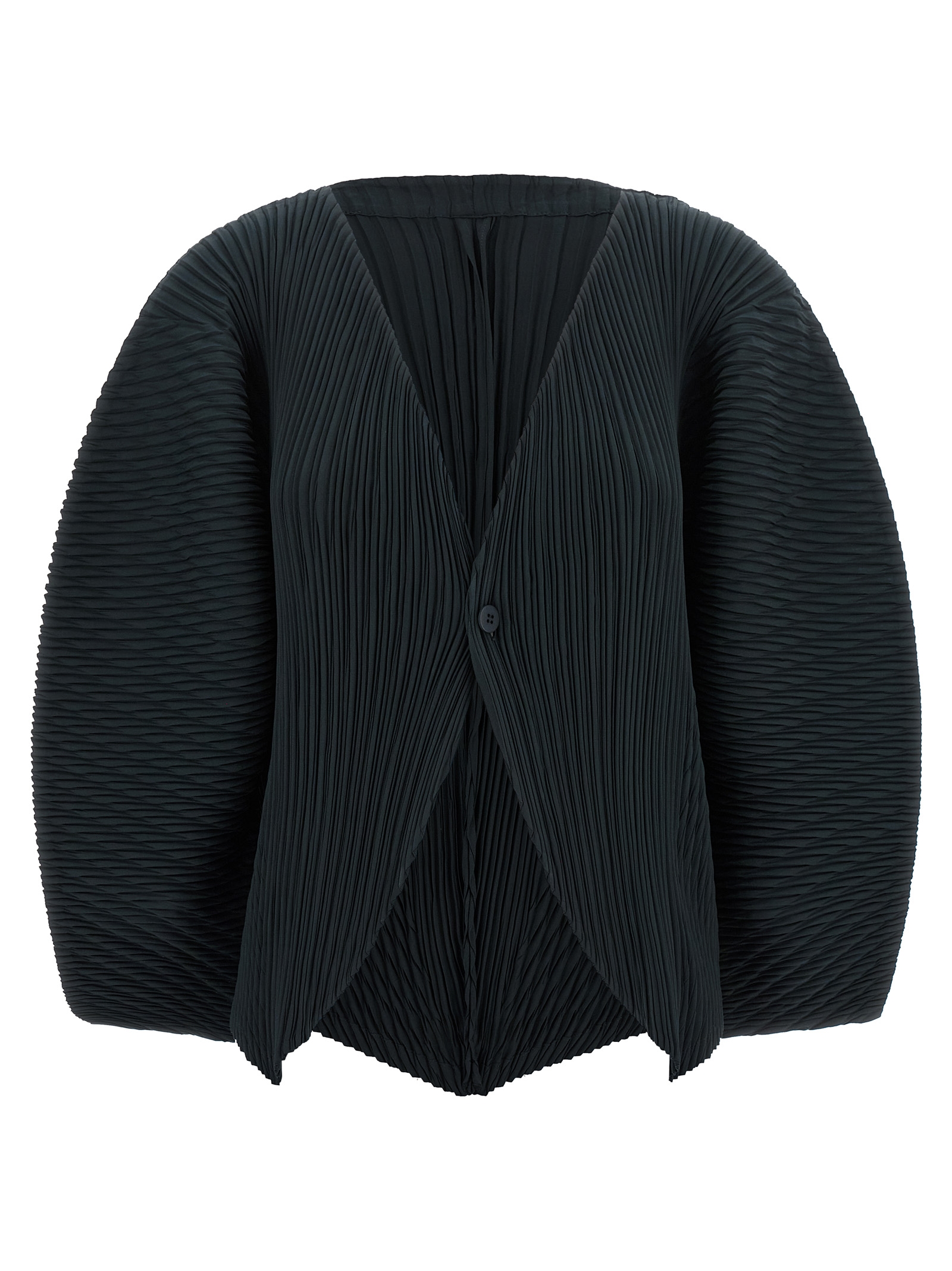 Black Polyester Cardigan