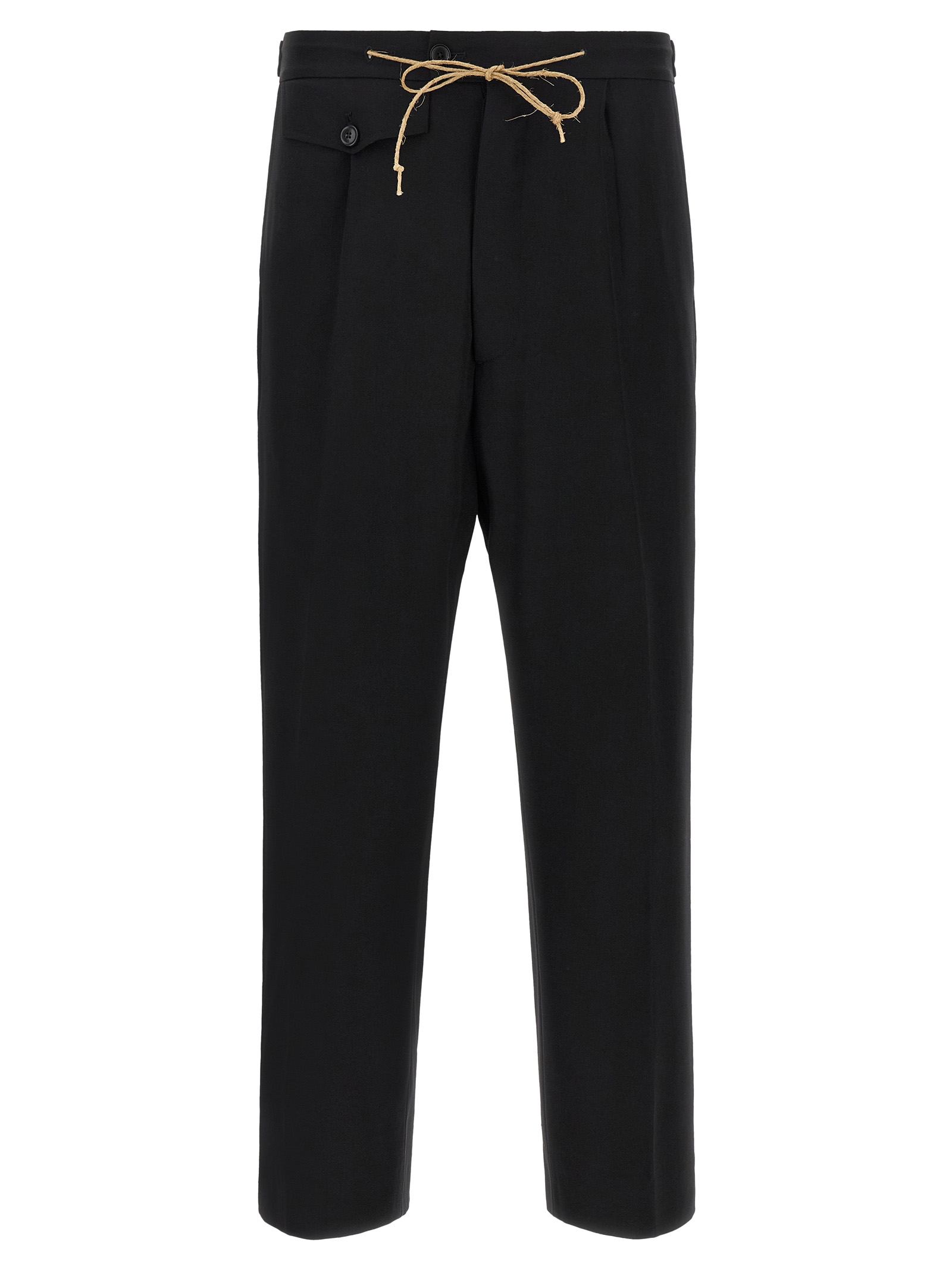 Black Virgin Wool Dress Pants