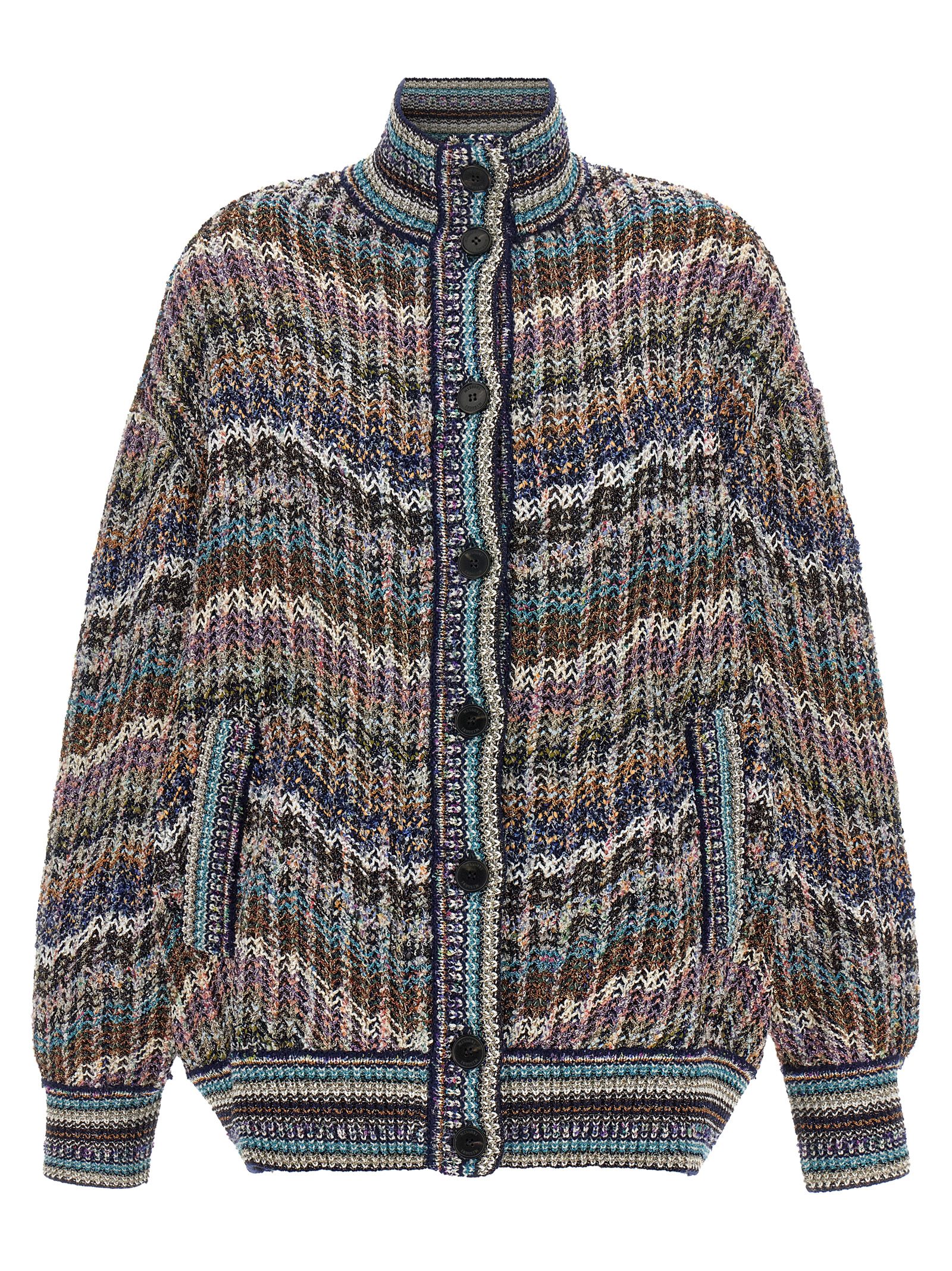 Multicolor Polyamide Cardigan