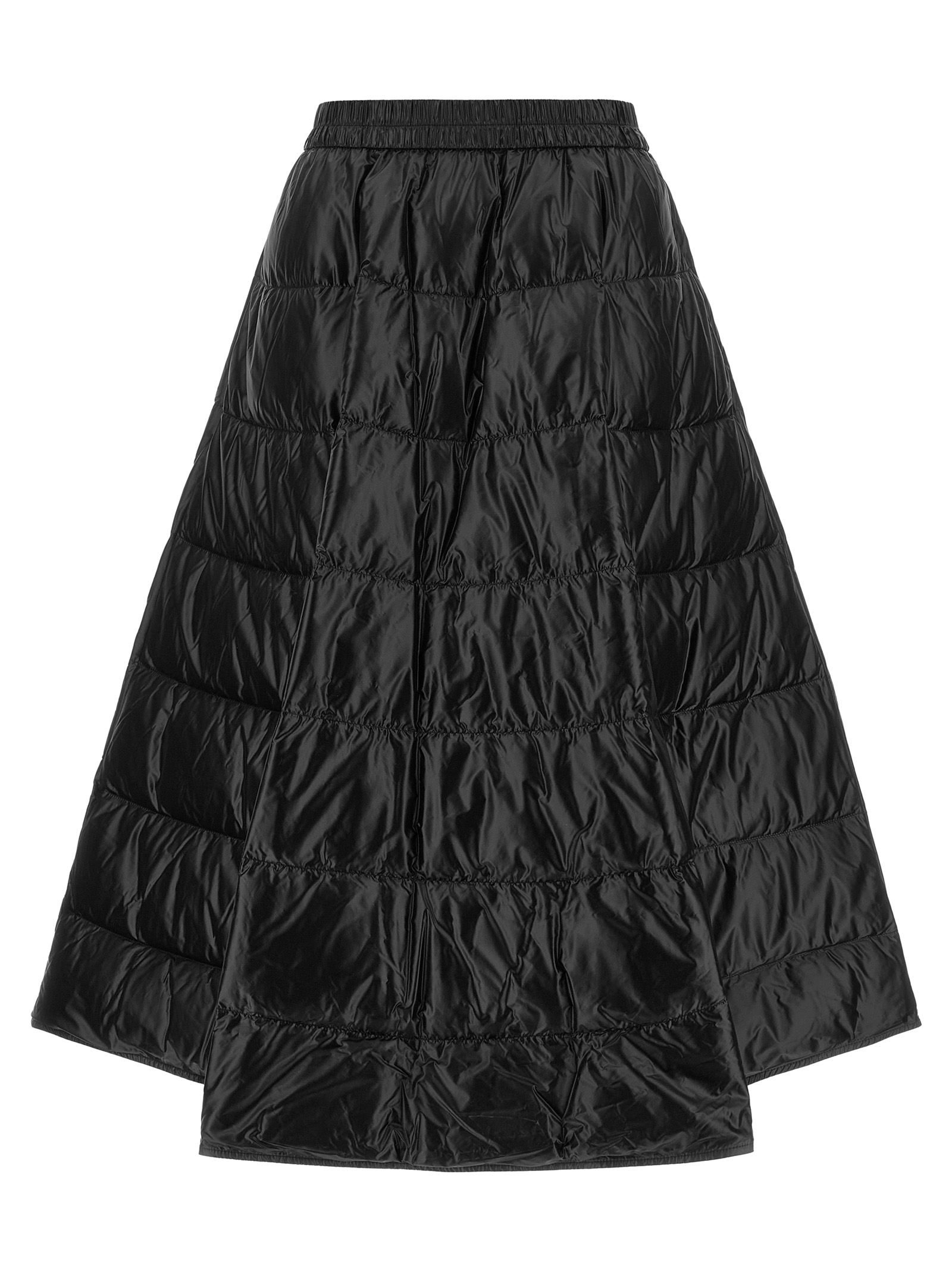 Black Polyamide Midi Skirt