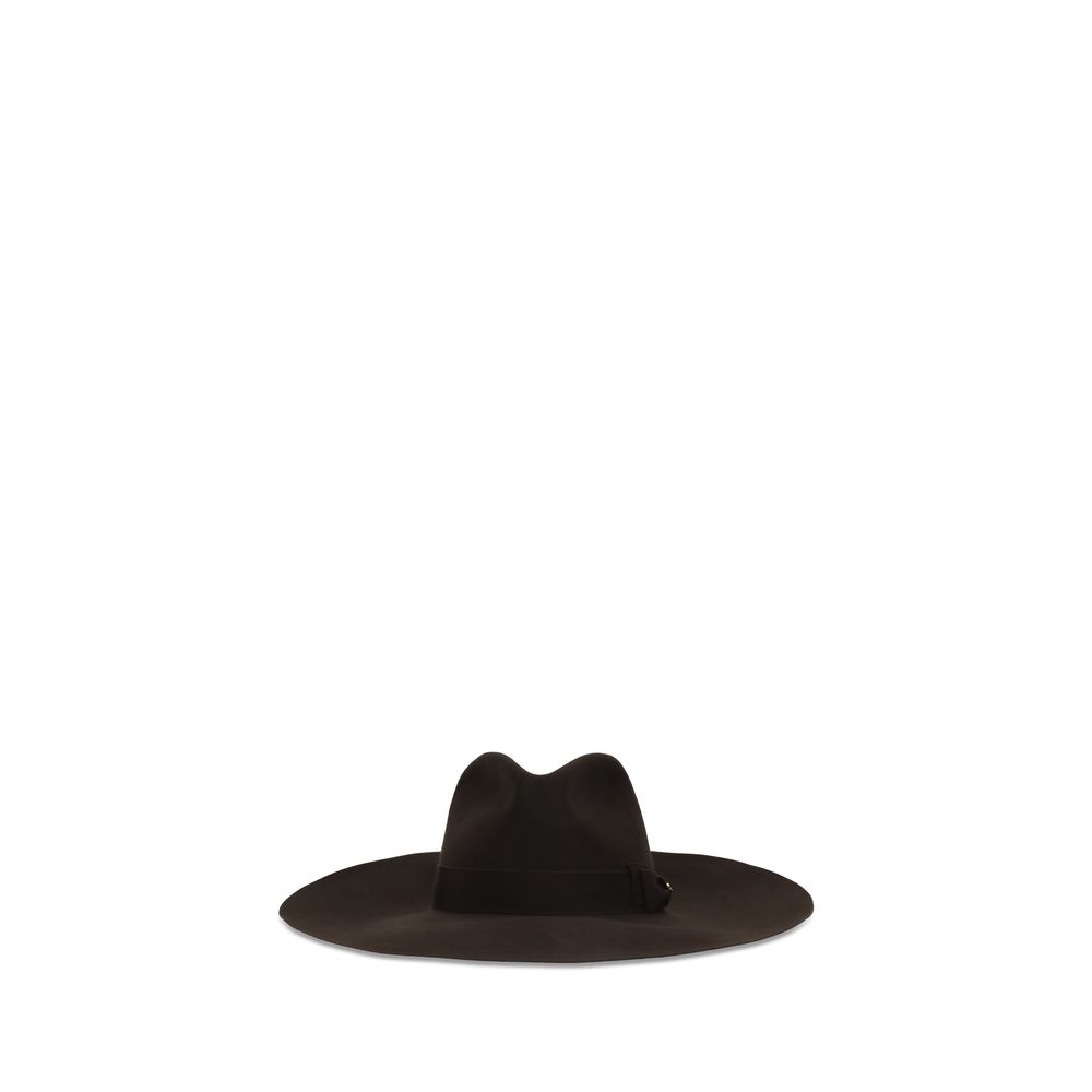 Brown Fabric Fedora
