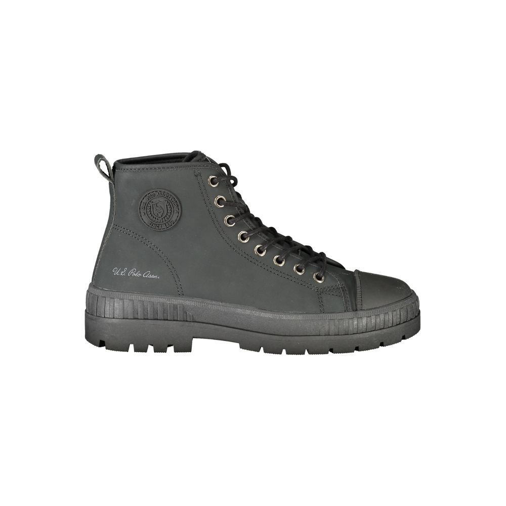 U.S. POLO ASSN. Black Polyurethane Women's Boot - EU38/US8